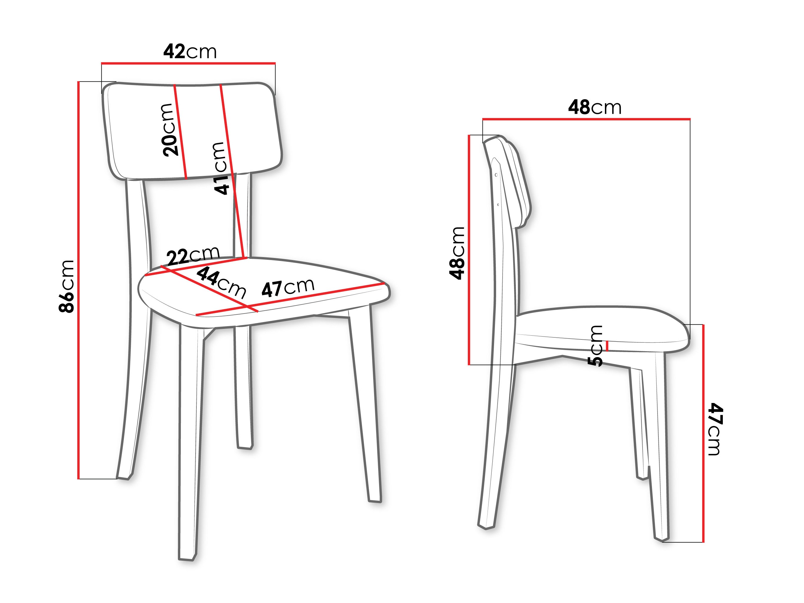 Chaise Victorville 380 (Noir)
