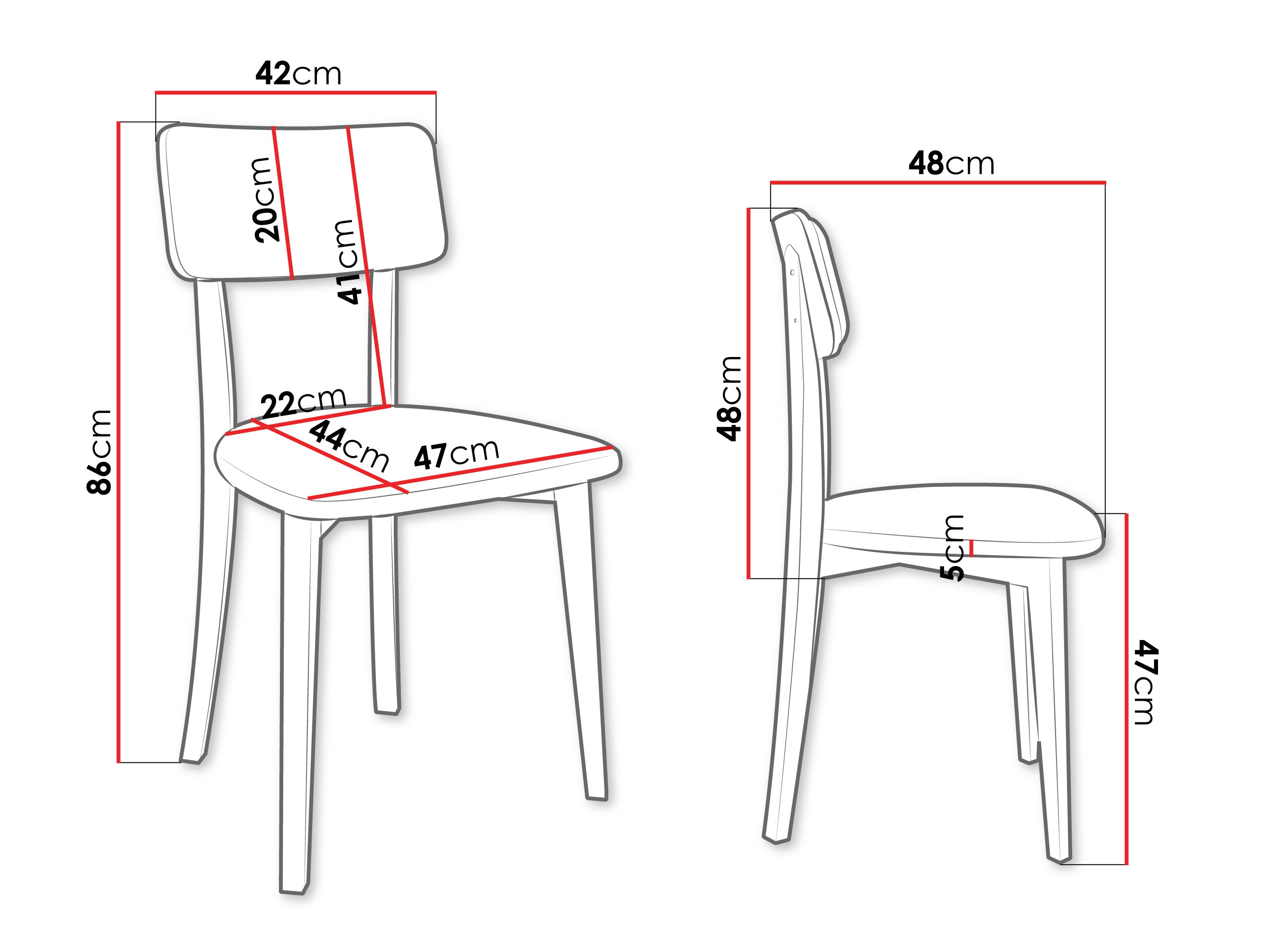 Chaise Victorville 380 (Noir)