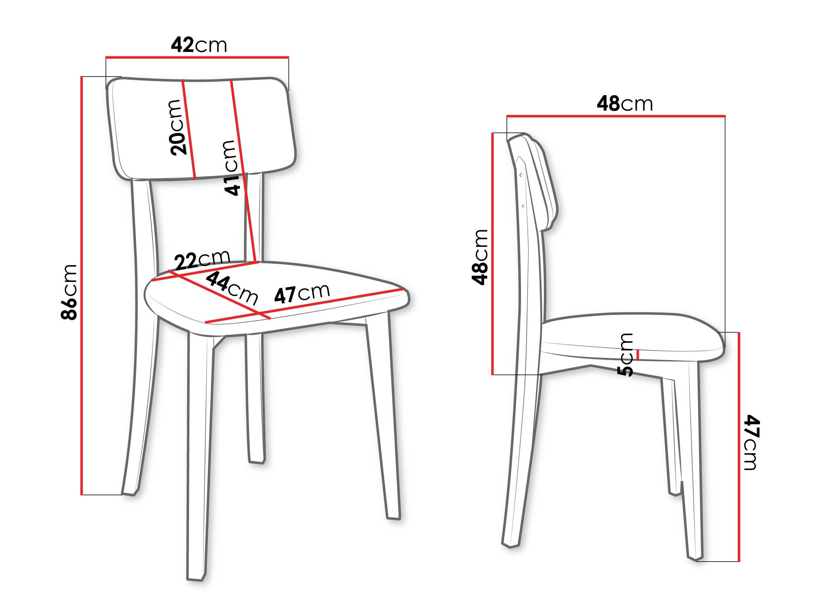 Chaise Victorville 380 (Noir)