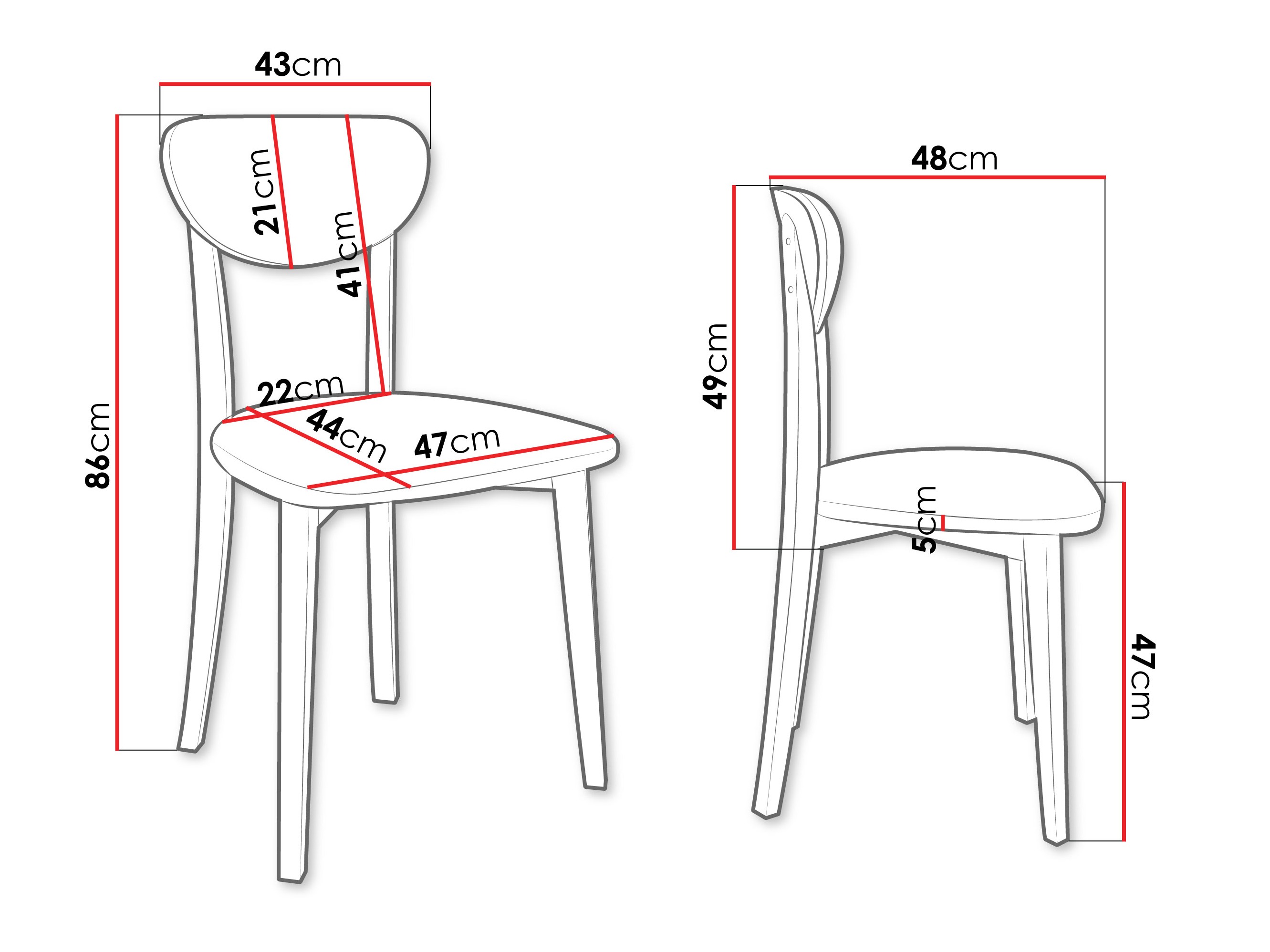 Chaise Victorville 381 (Blanc)