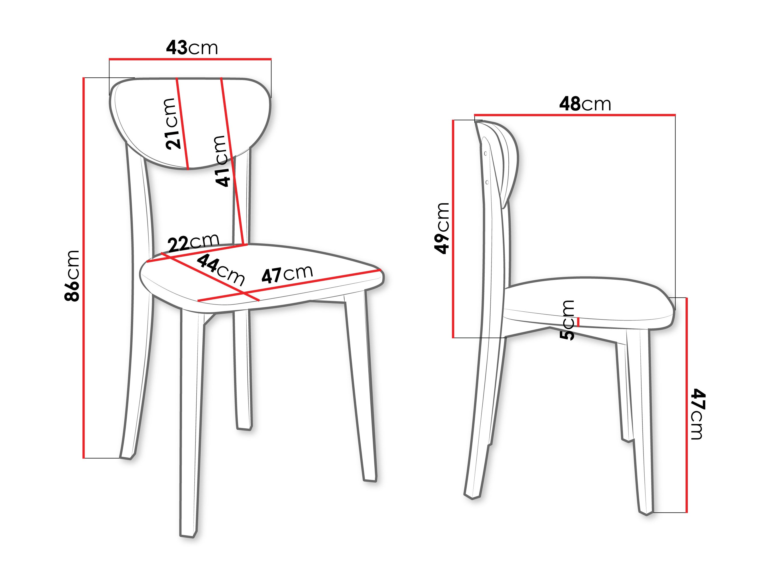 Chaise Victorville 381 (Blanc)