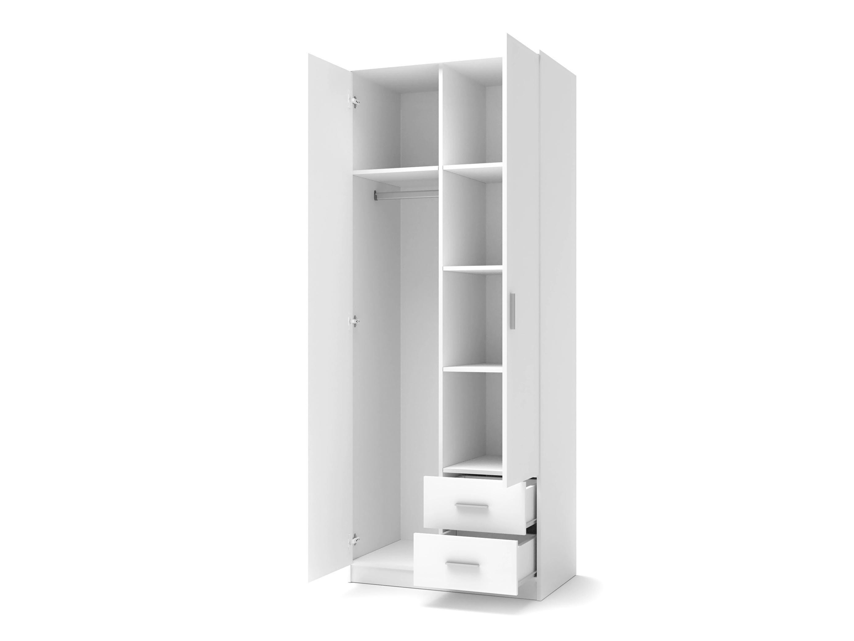Armoire Cirveso 112 (Blanc + Blanc brillant)