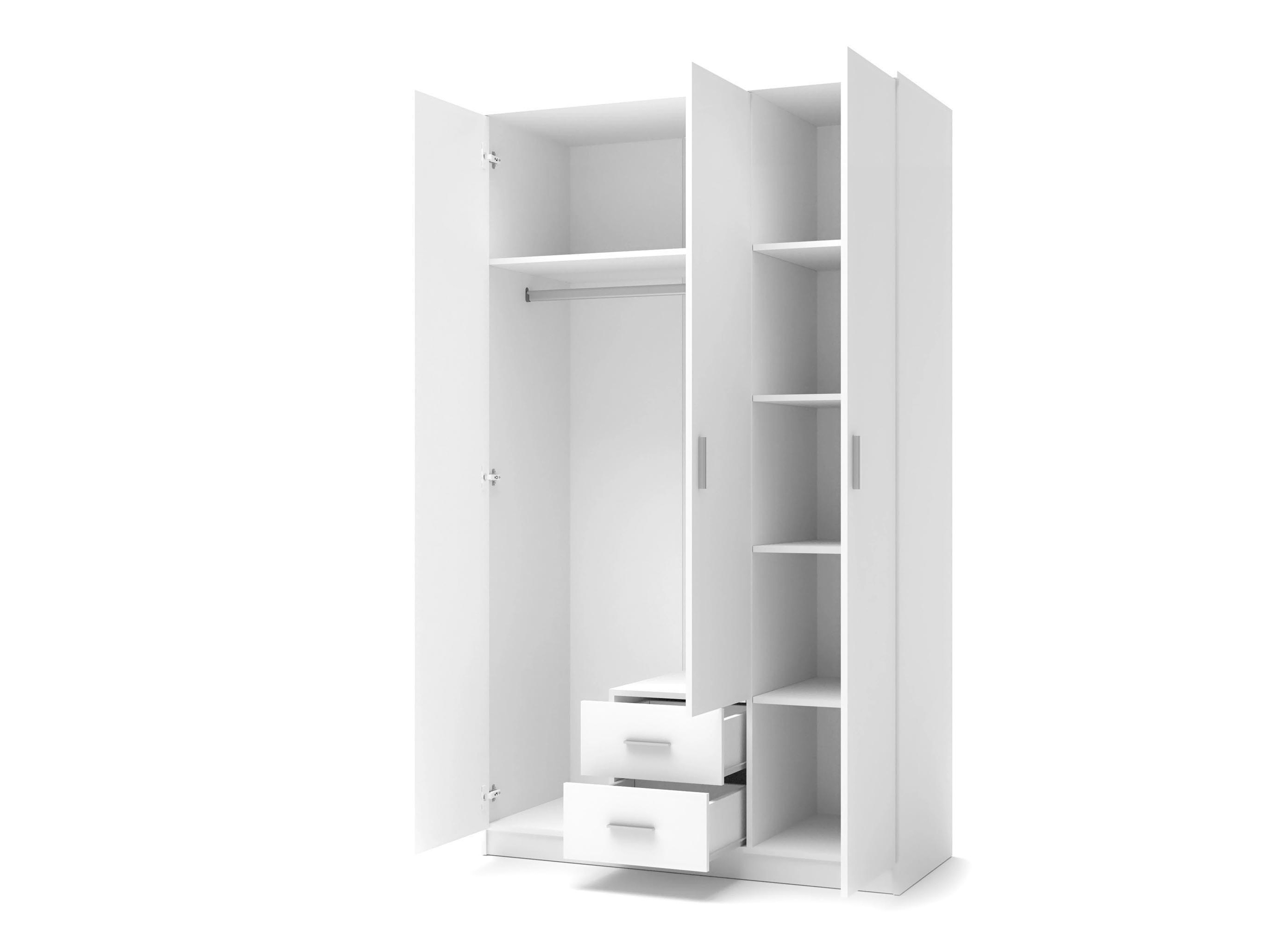 Armoire Cirveso 113 (Blanc + Blanc brillant)