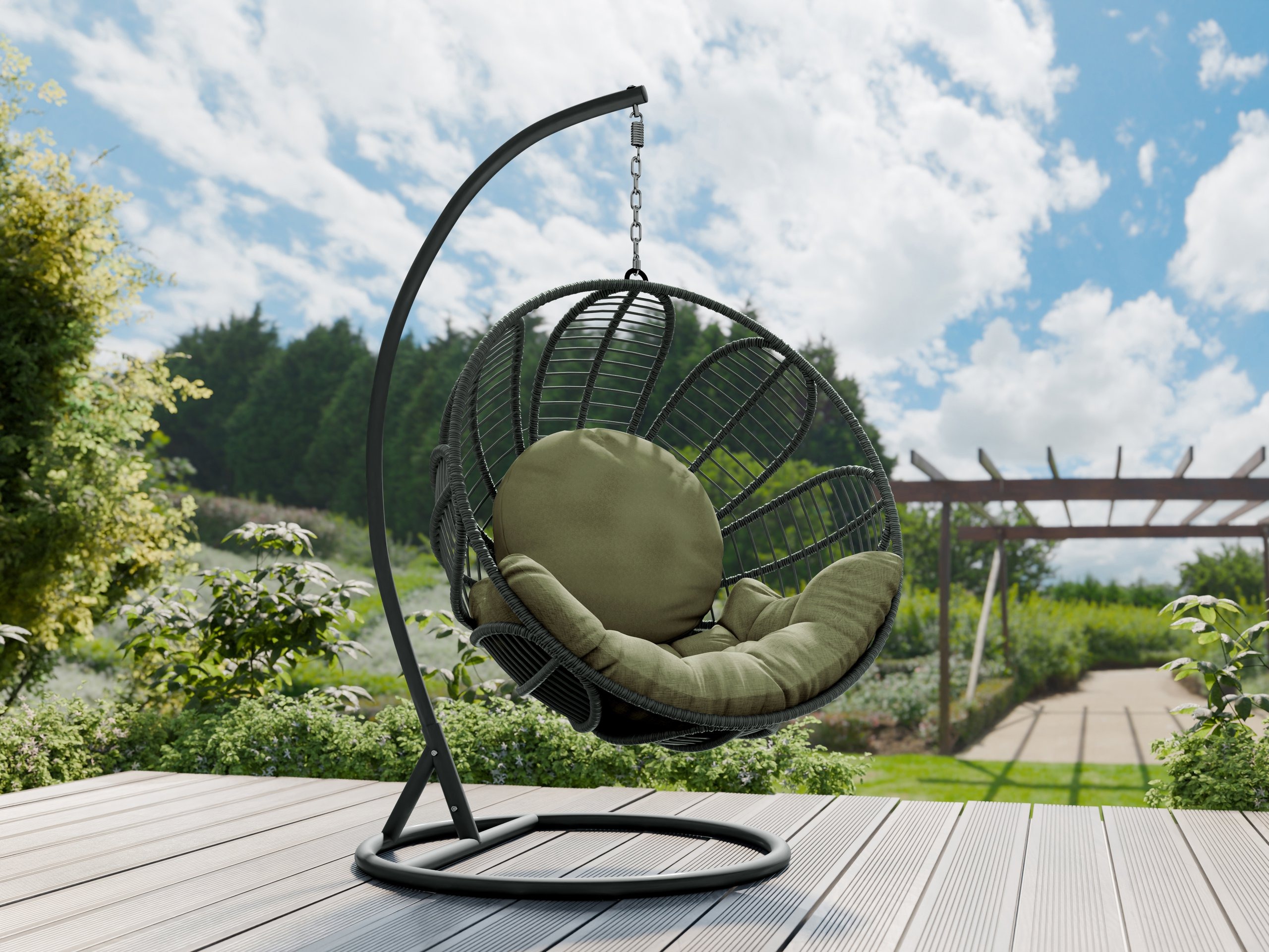 Chaise suspendu Comfivo Ingenium (Vert foncé + Vert)