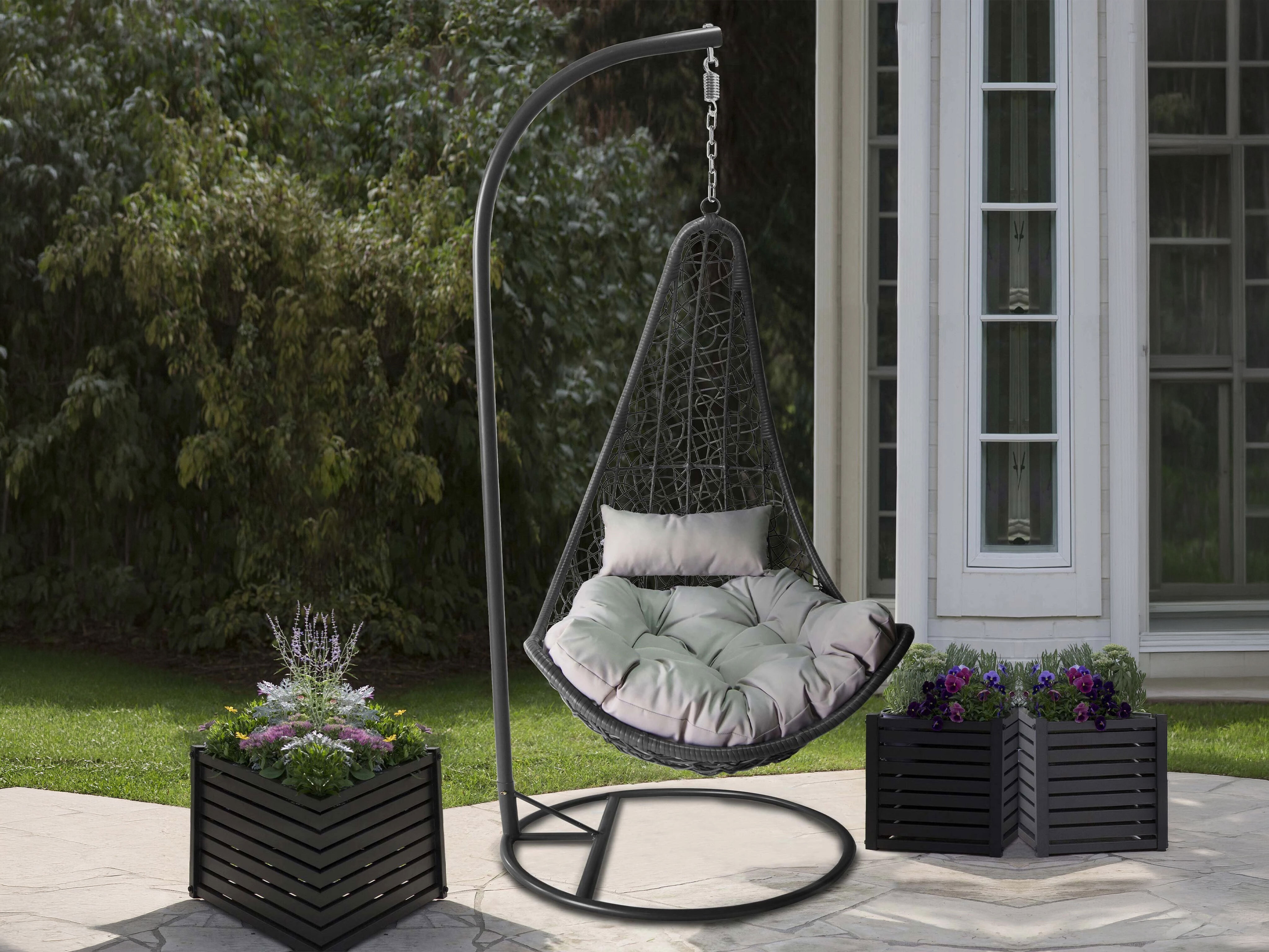 Chaise suspendu Comfivo Figae (Gris)