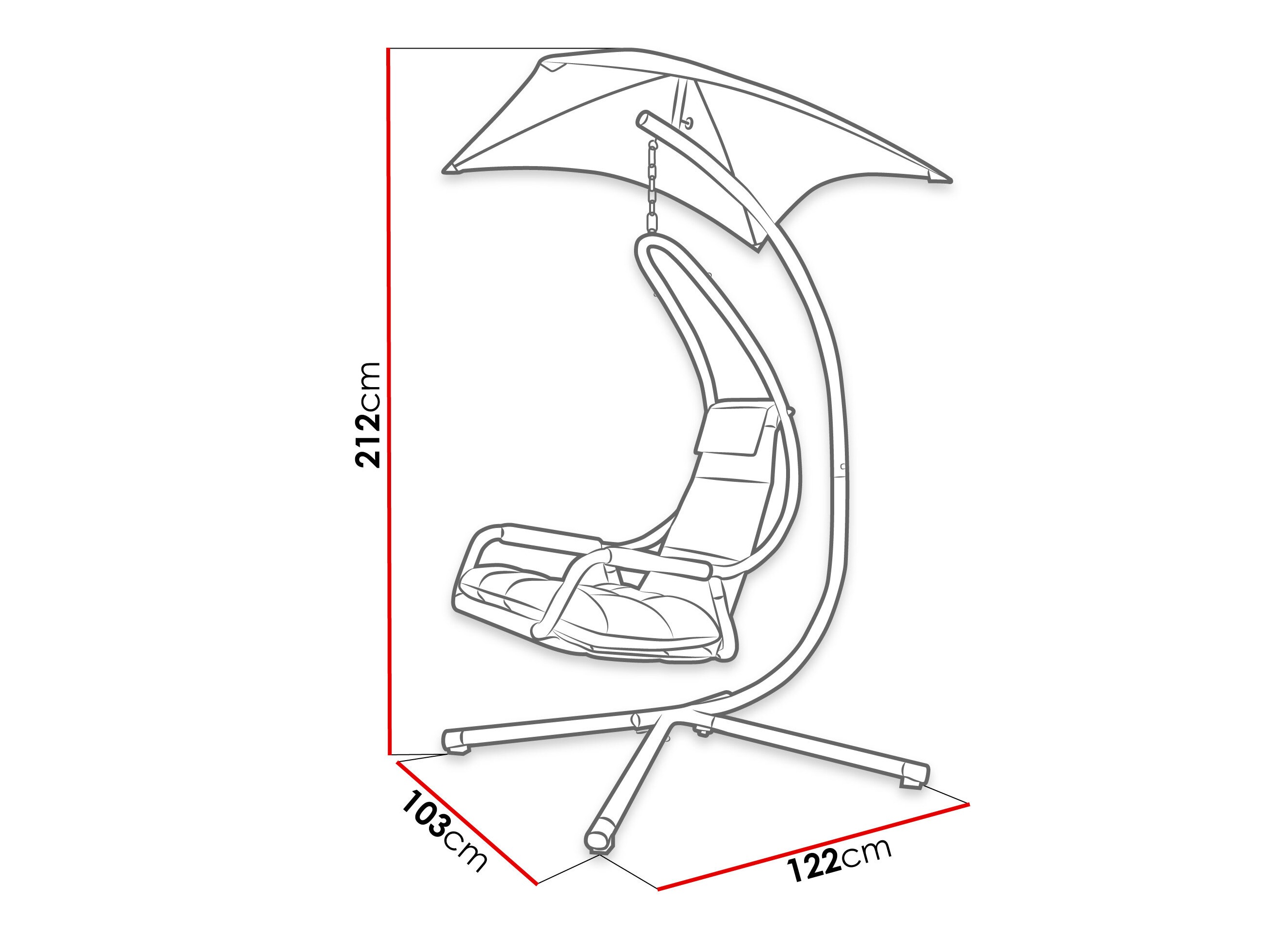 Chaise suspendu Comfivo Myrtus II
