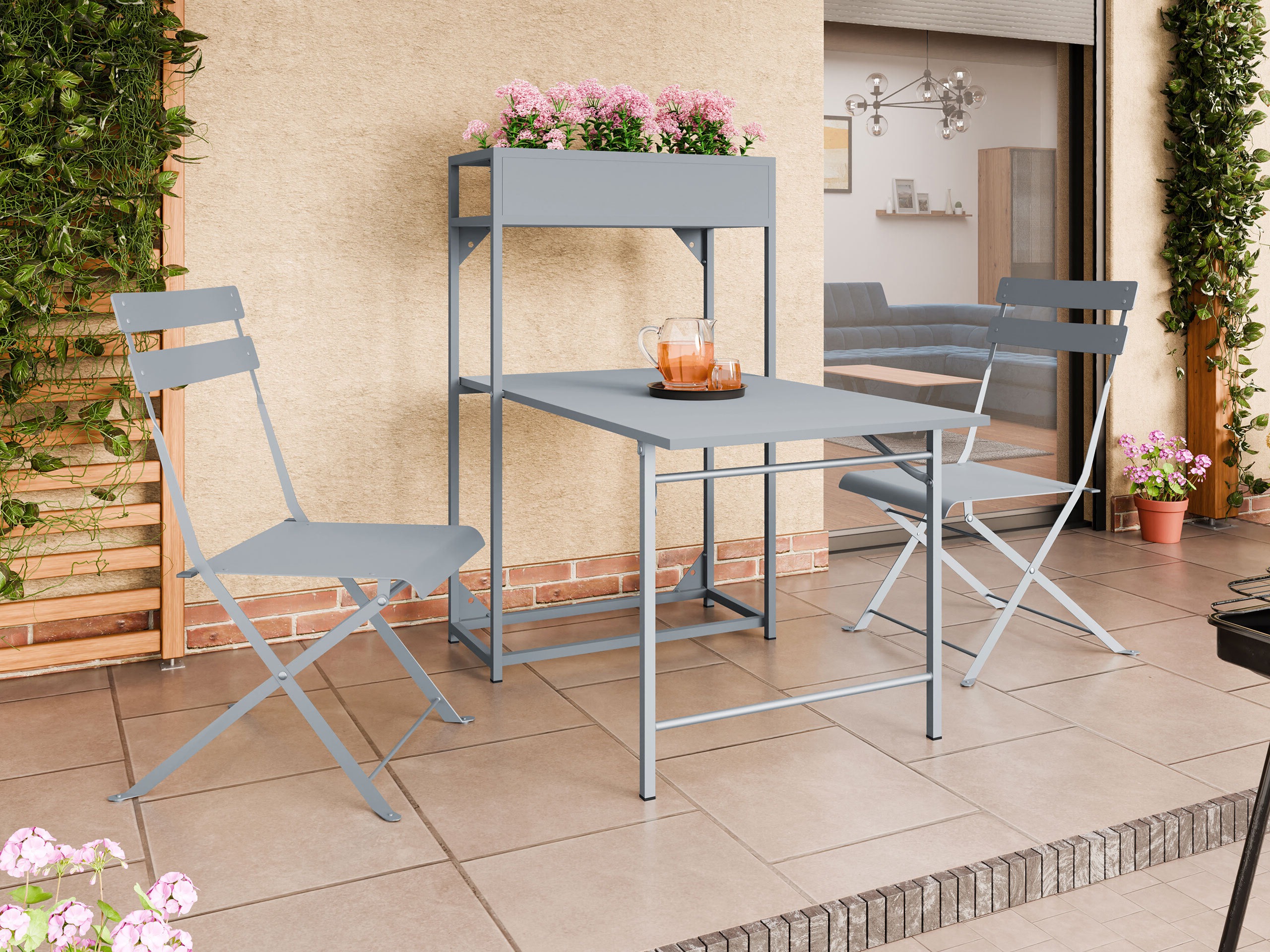 Ensemble de balcon Lenitus (Gris)