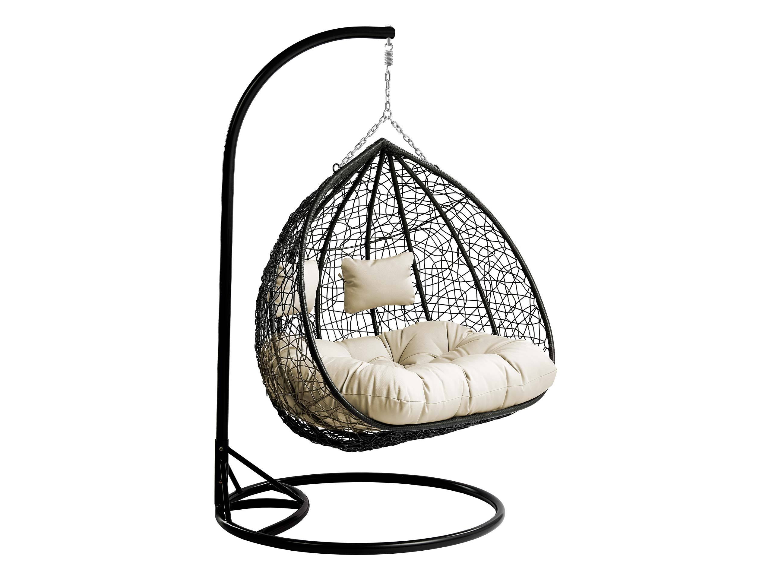 Chaise suspendu Comfivo Audos (Noir + Crème)