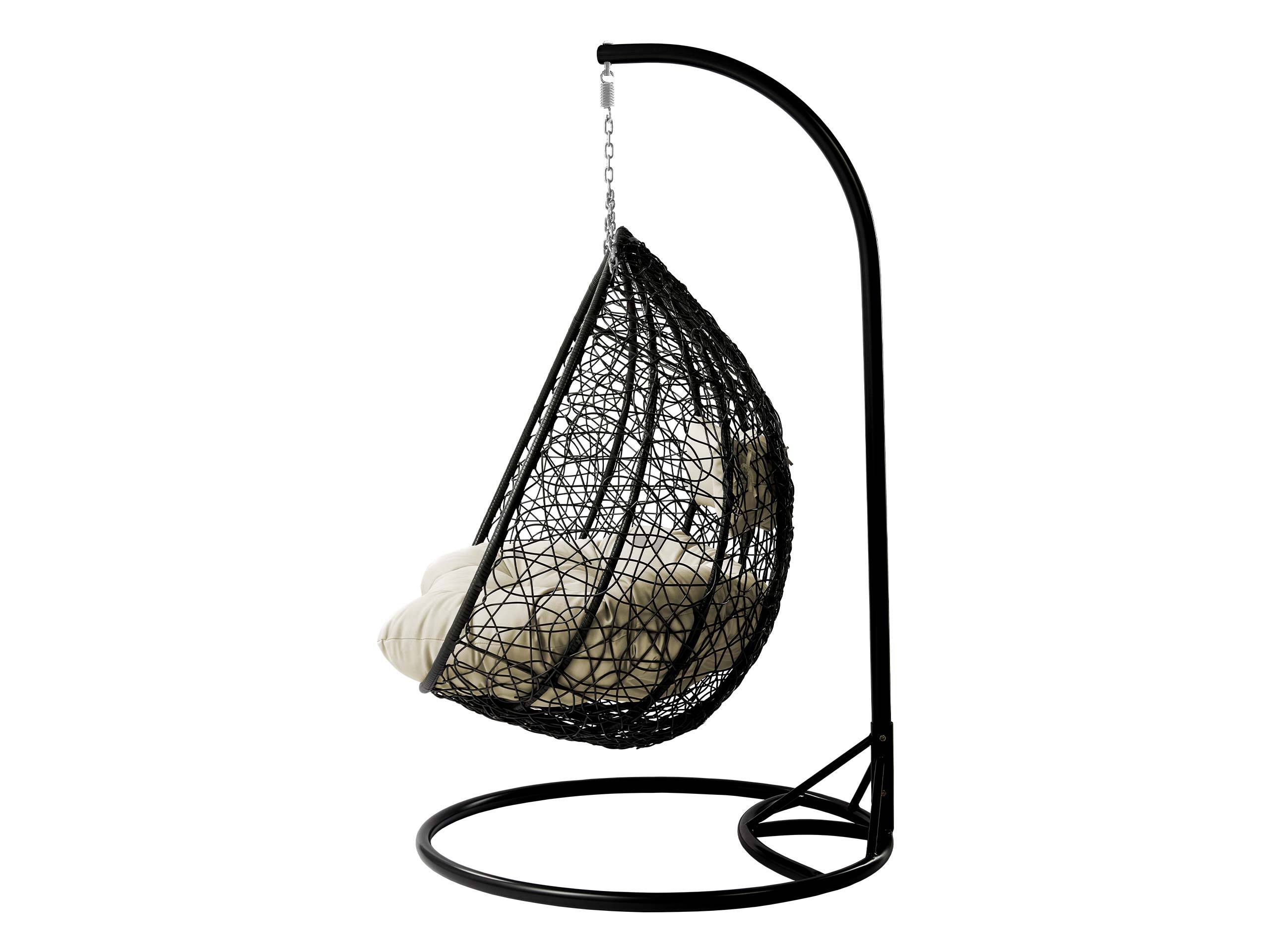 Chaise suspendu Comfivo Audos (Noir + Crème)