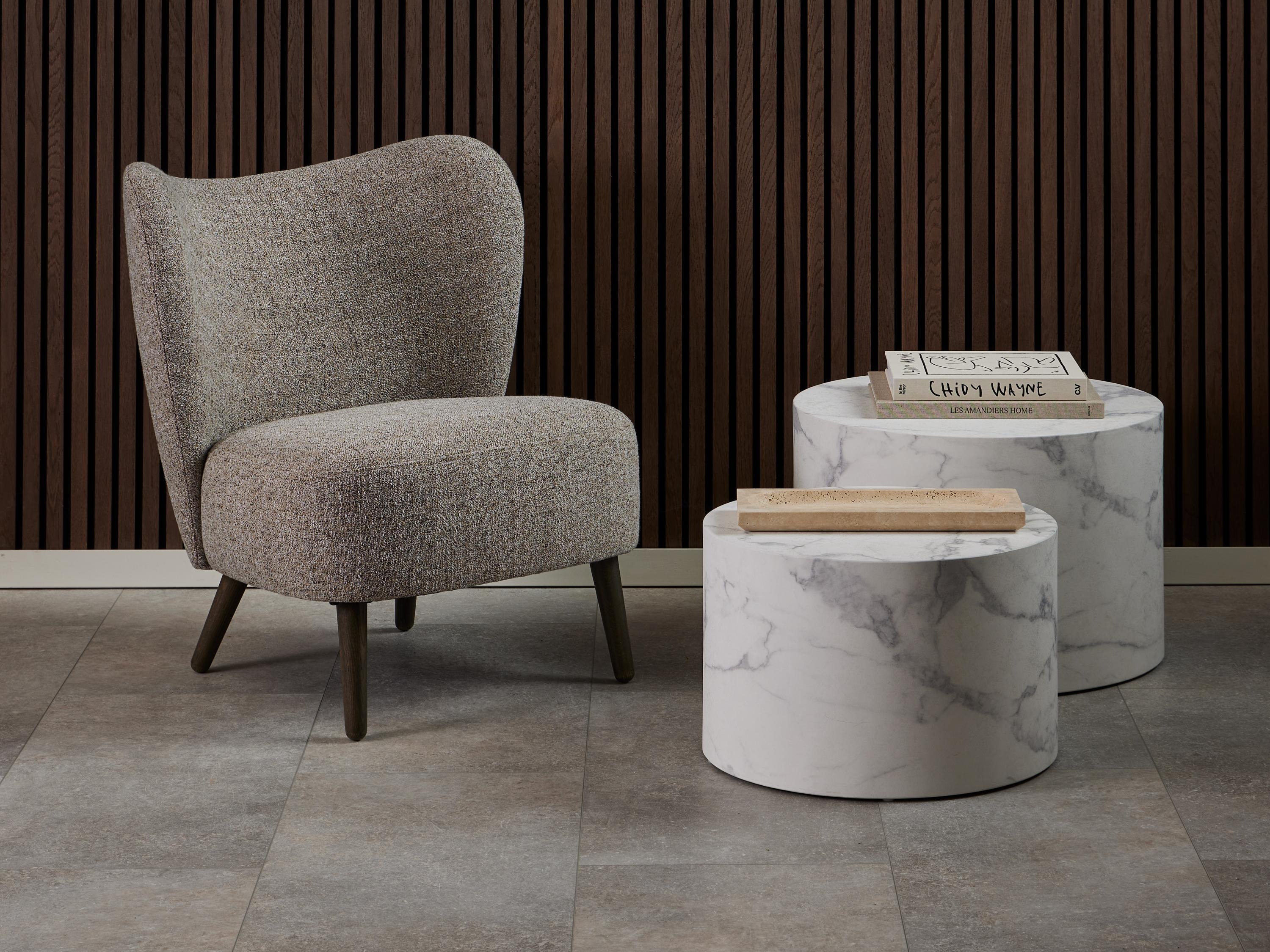 Ensemble tables basses Norsica 800 (Marbre blanc)