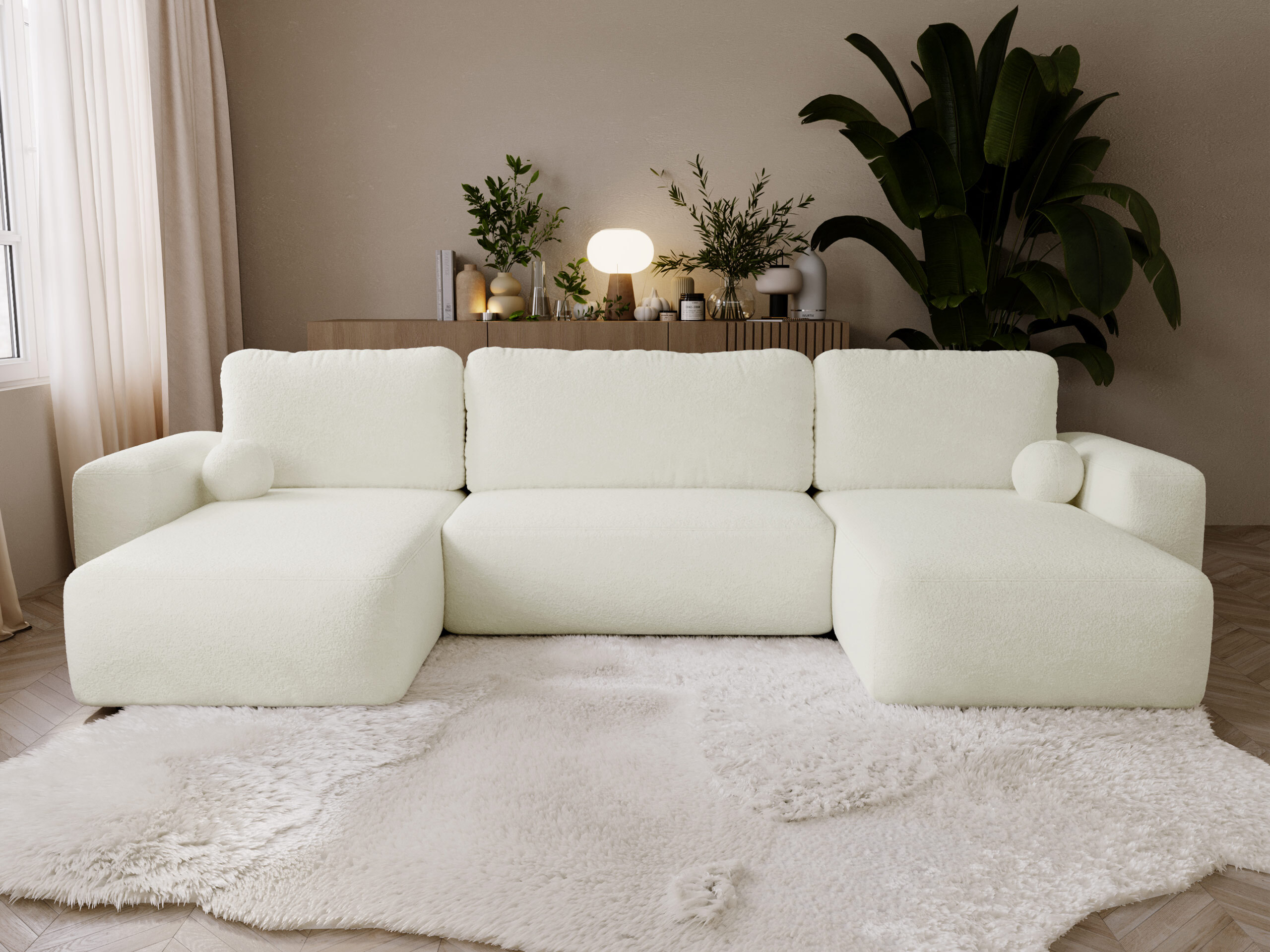 Canapé d'angle TrendyNest 130 (Coral 15)