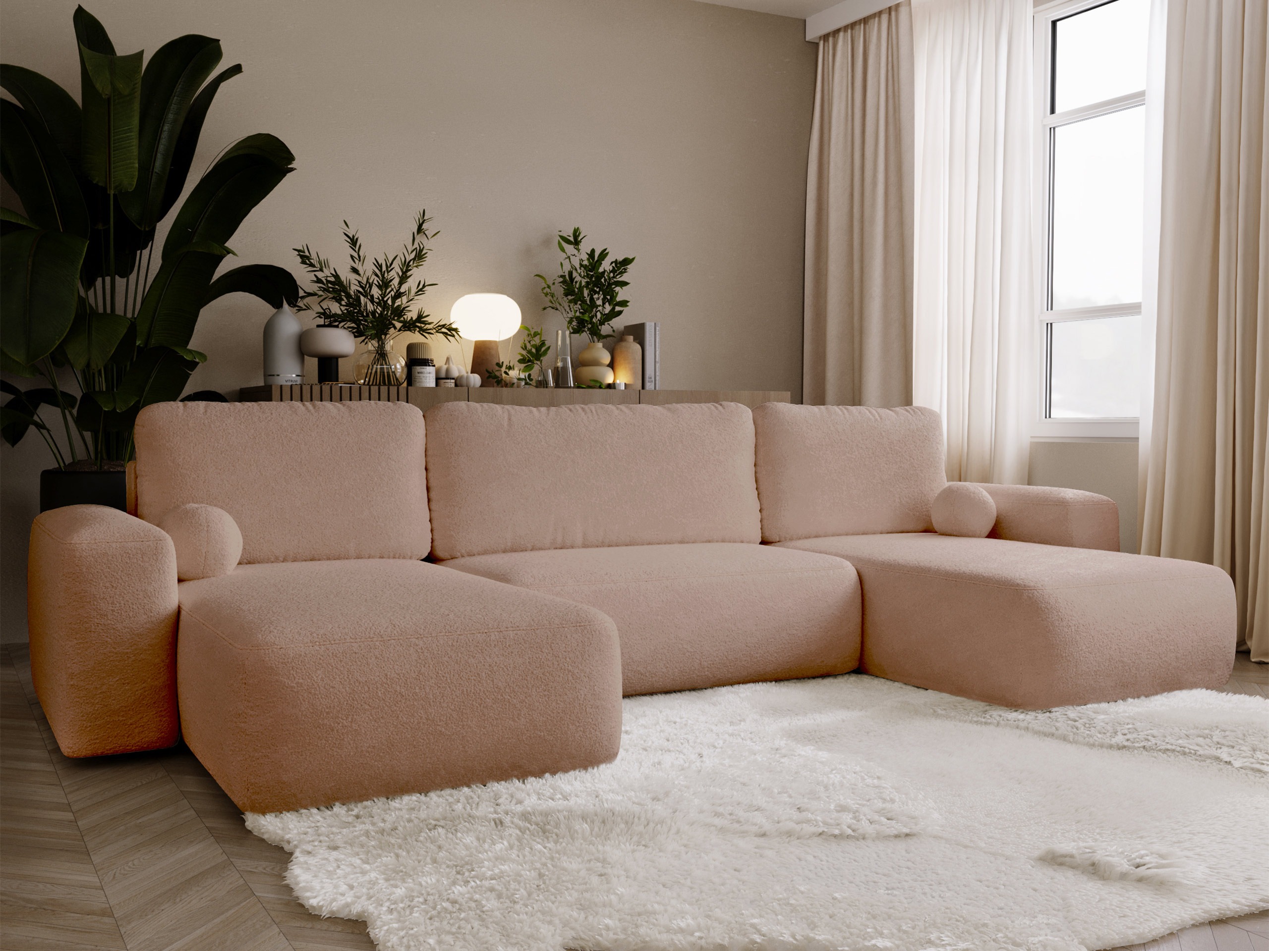 Canapé d'angle TrendyNest Piscor (Coral 45)