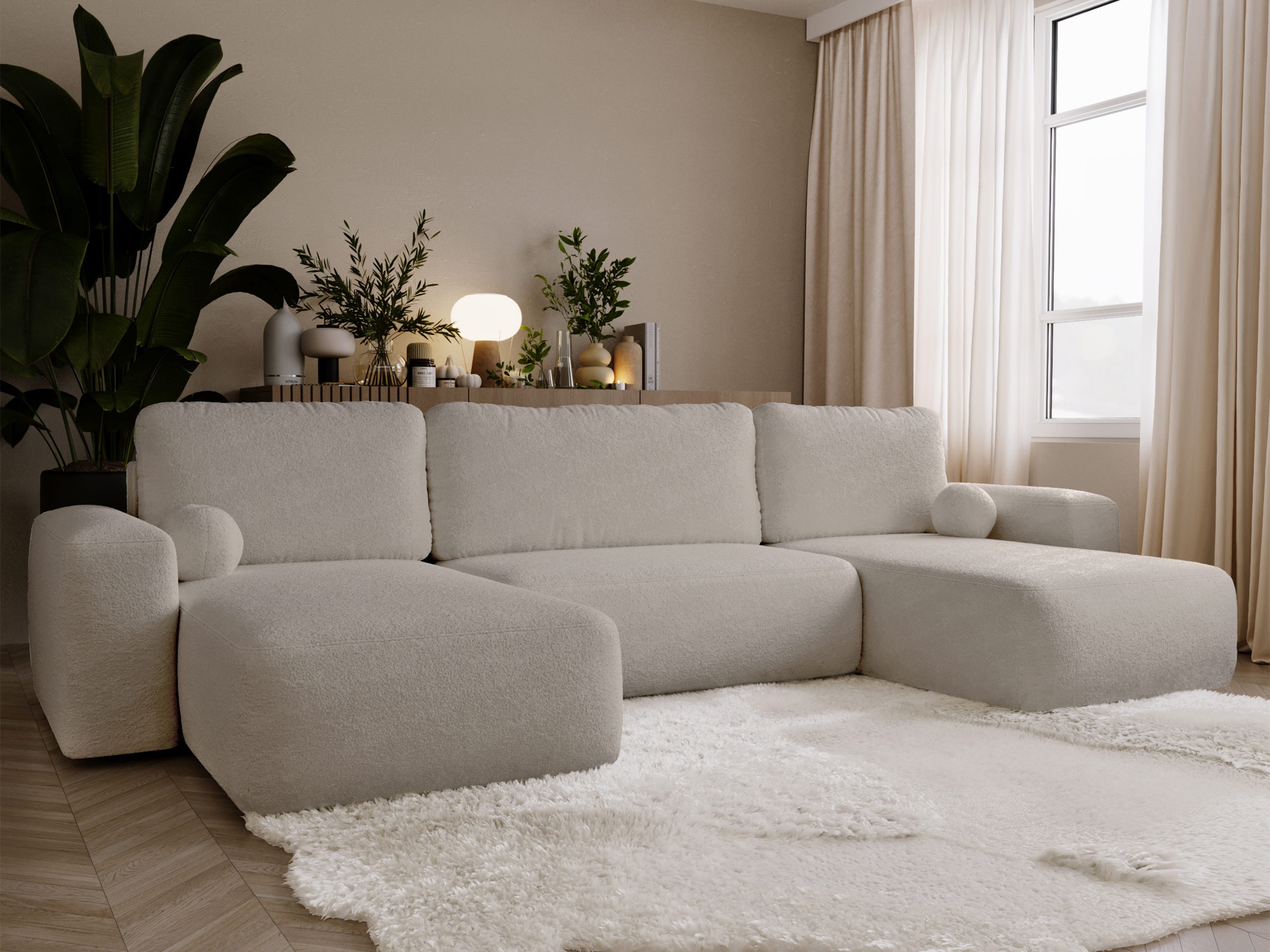 Canapé d'angle TrendyNest Piscor (Coral 50)