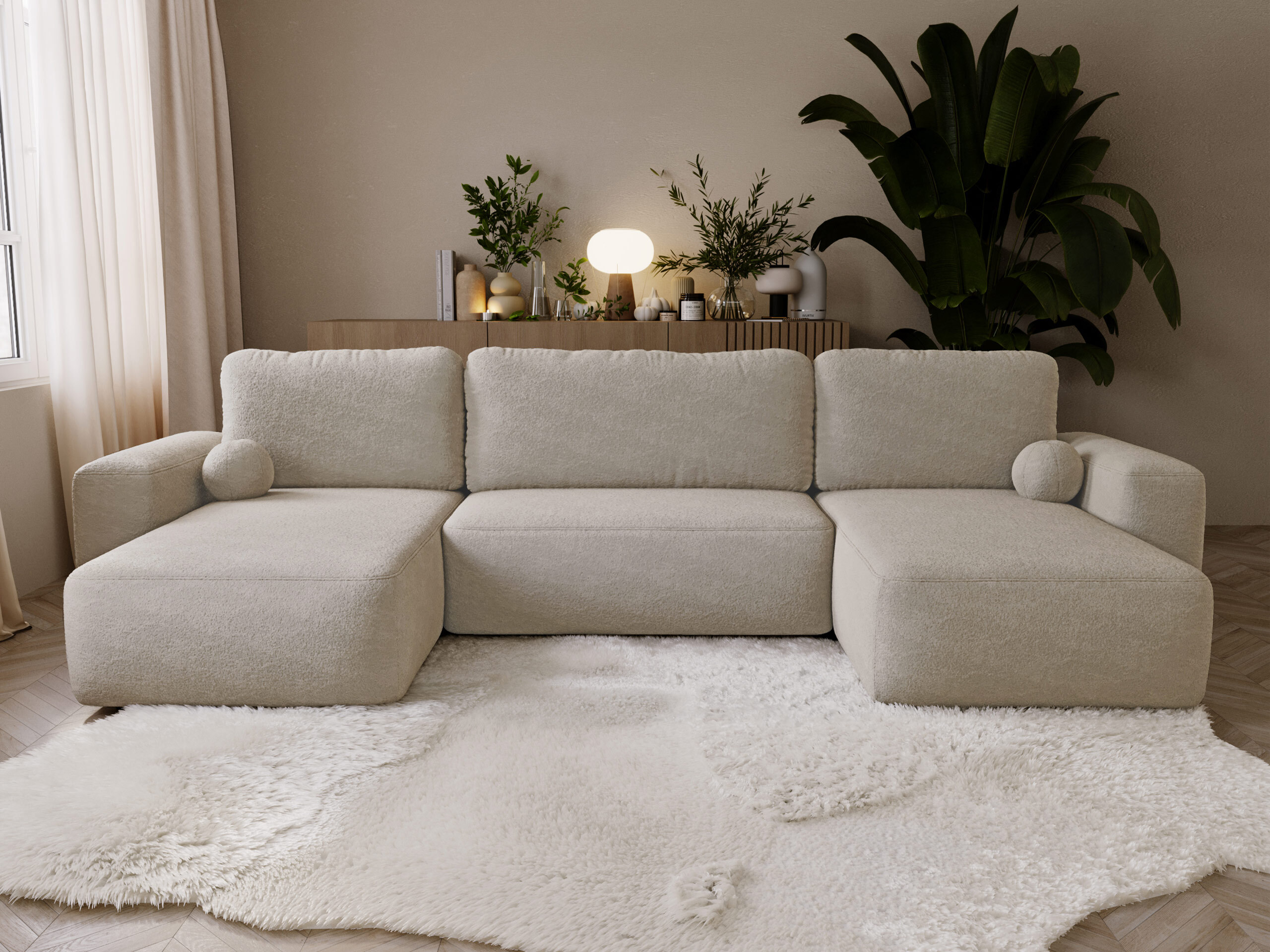 Canapé d'angle TrendyNest Piscor (Coral 50)