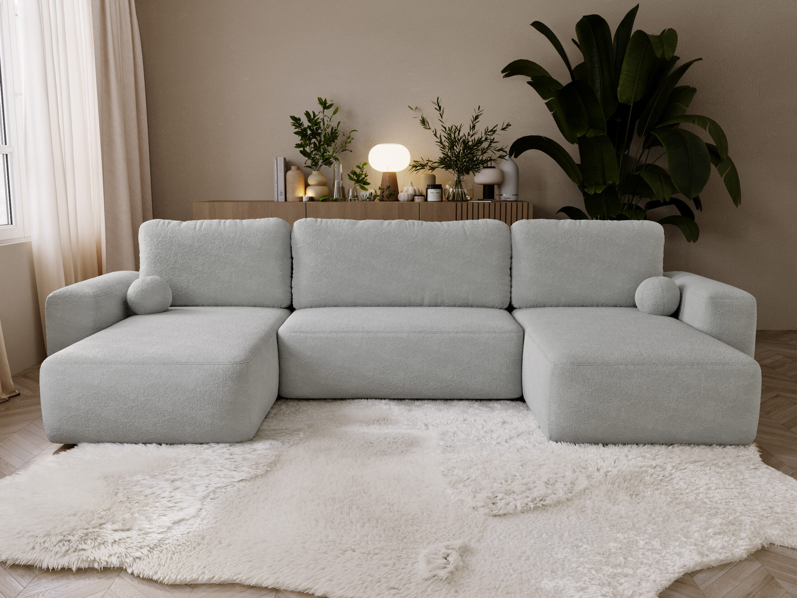 Canapé d'angle TrendyNest Piscor (Coral 75)