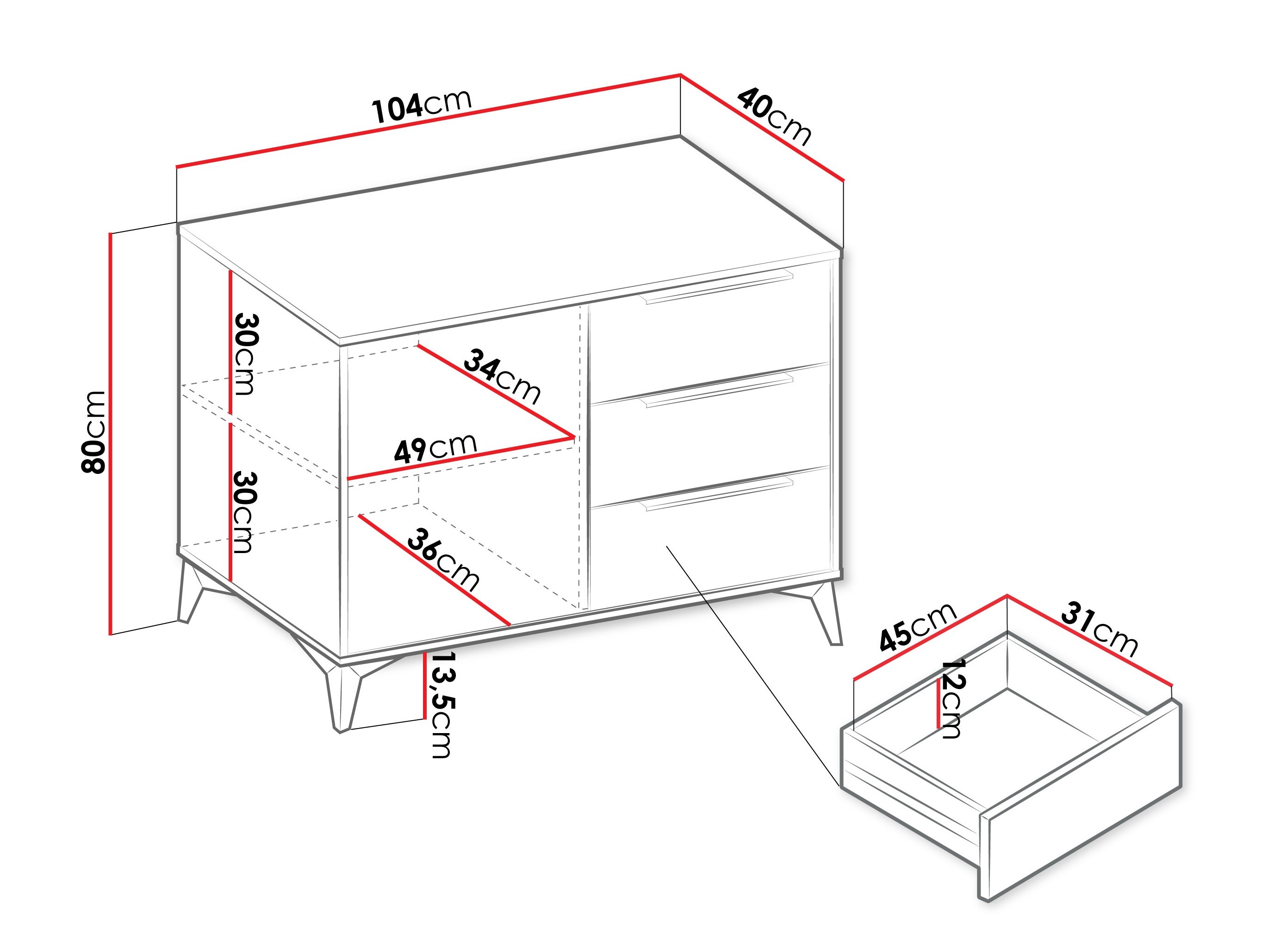 Commode Comfivo Enoteo 100
