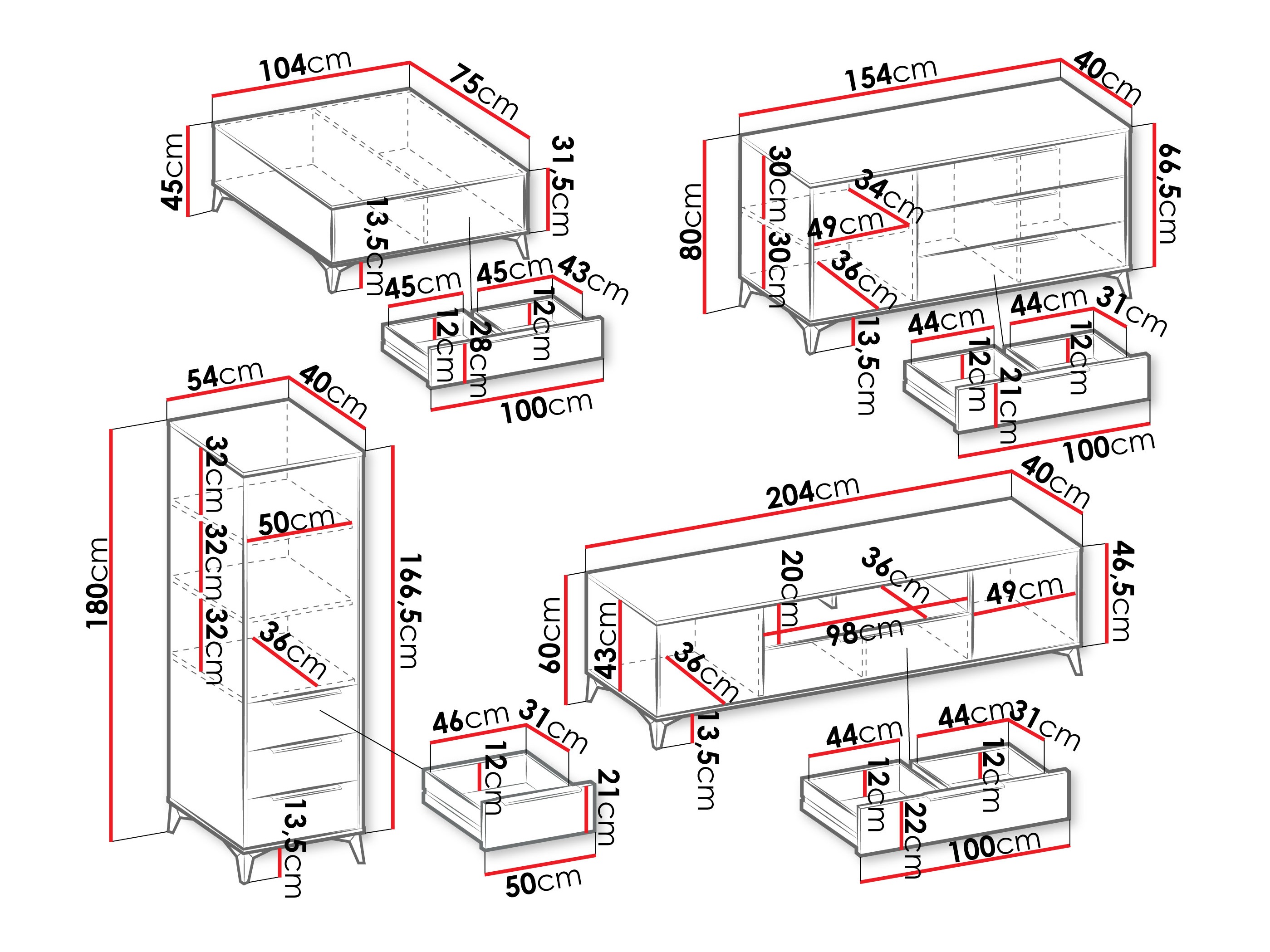 Ensemble de salon Comfivo Enoteo 108