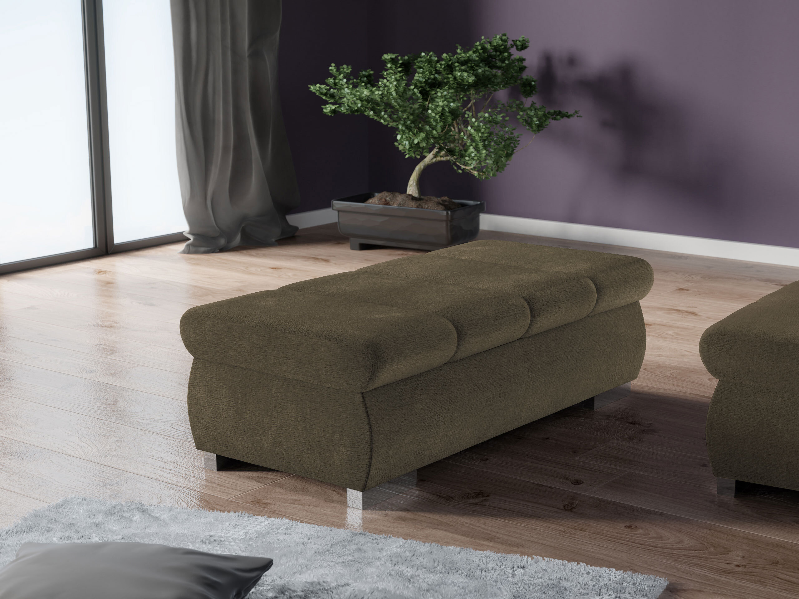 Banc rembourré Comfivo Olivetum I (Wave 09)