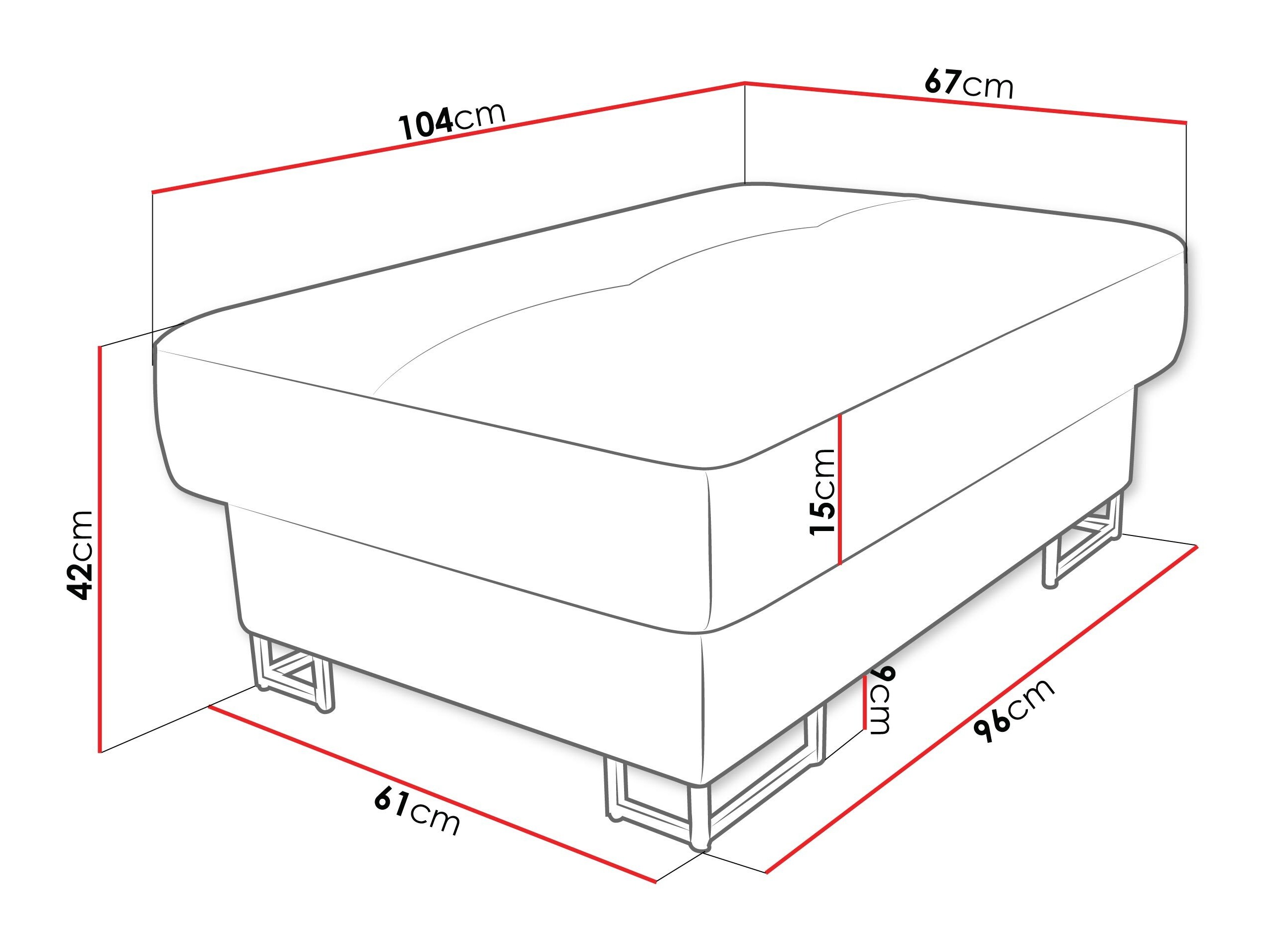 Banc rembourré Comfivo Ruta (Magic Velvet 2216)