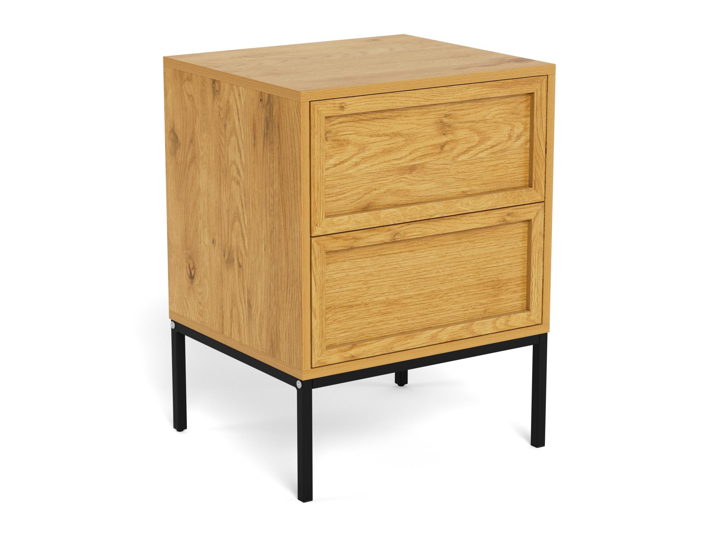 Table de chevet Norsica 1050 (Noir + Chêne sauvage)