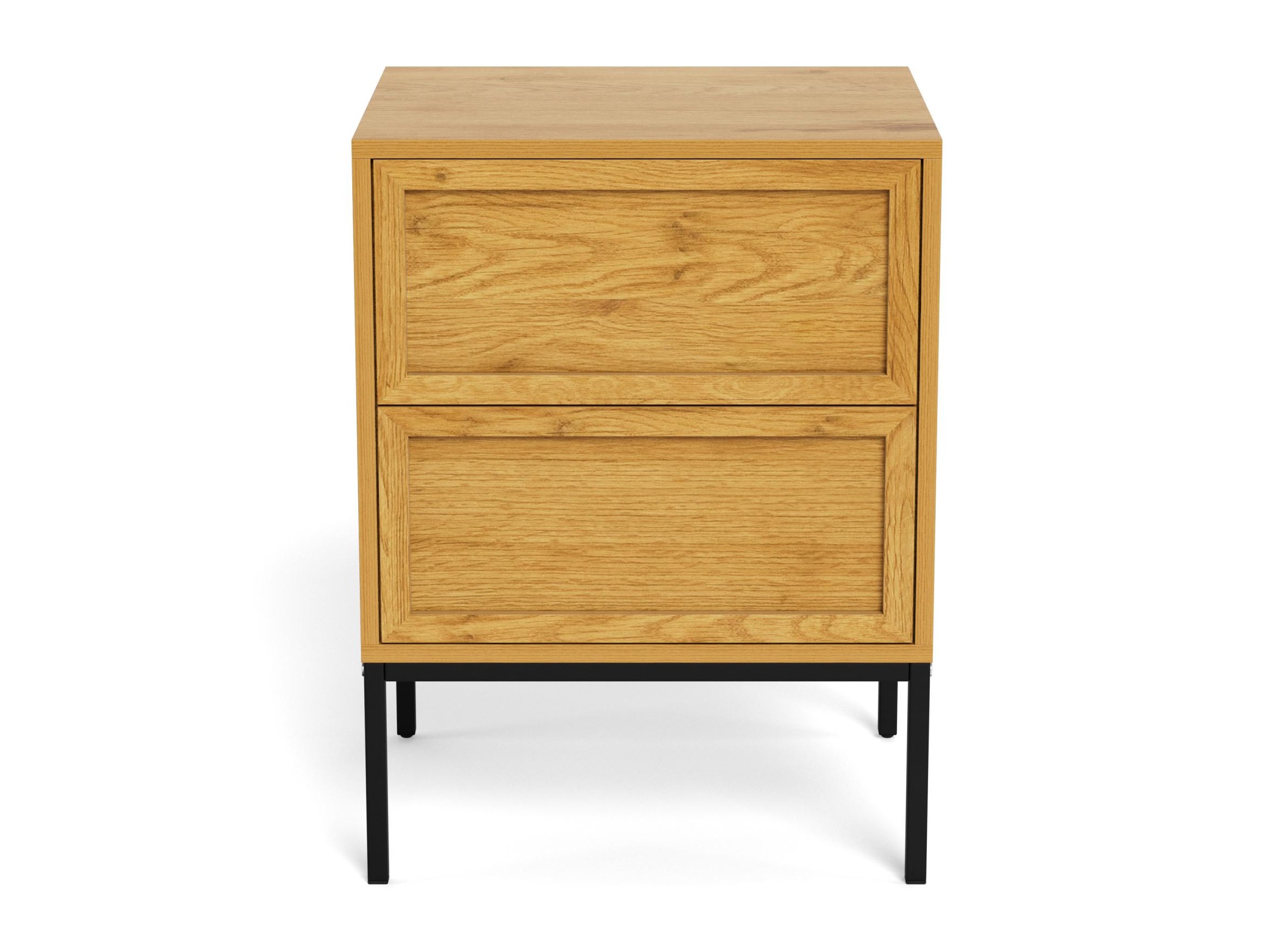 Table de chevet Norsica 1050 (Noir + Chêne sauvage)