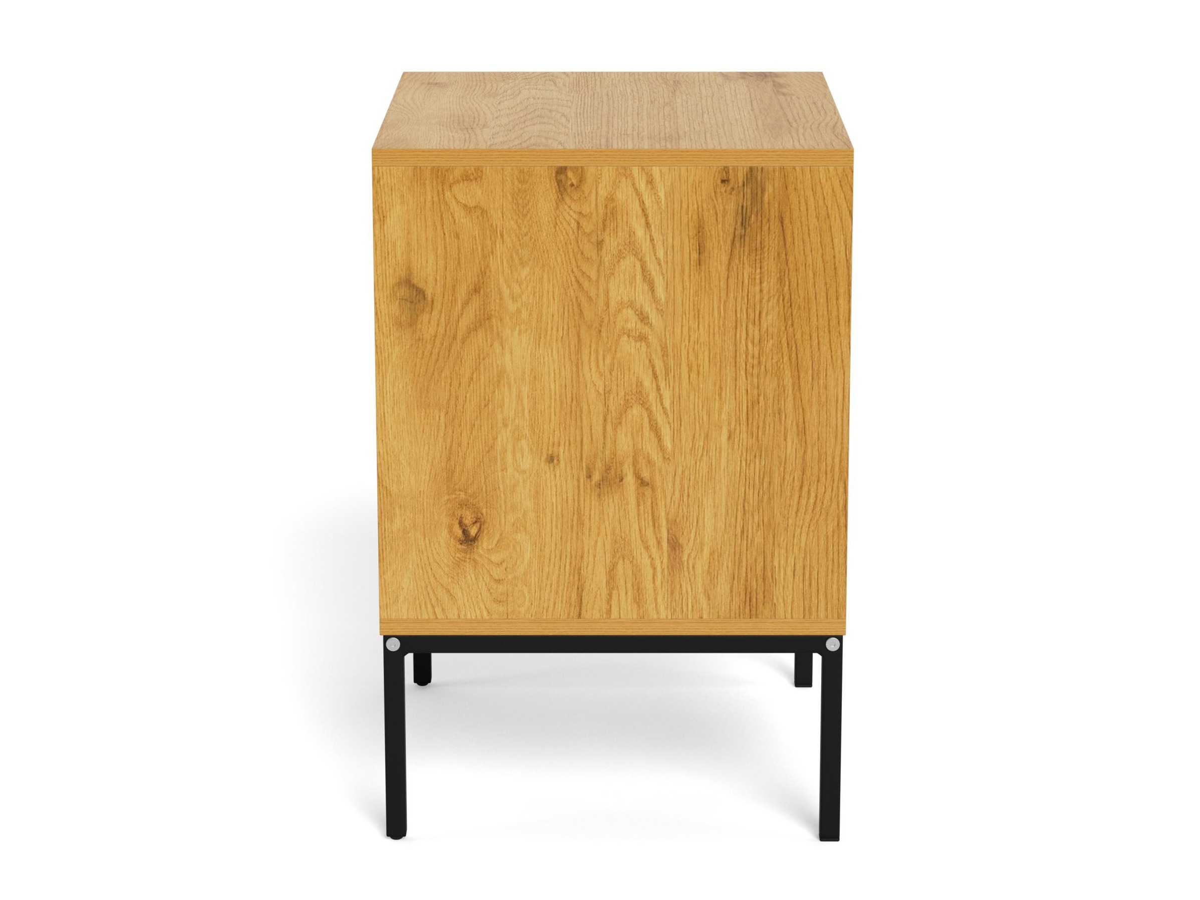 Table de chevet Norsica 1050 (Noir + Chêne sauvage)