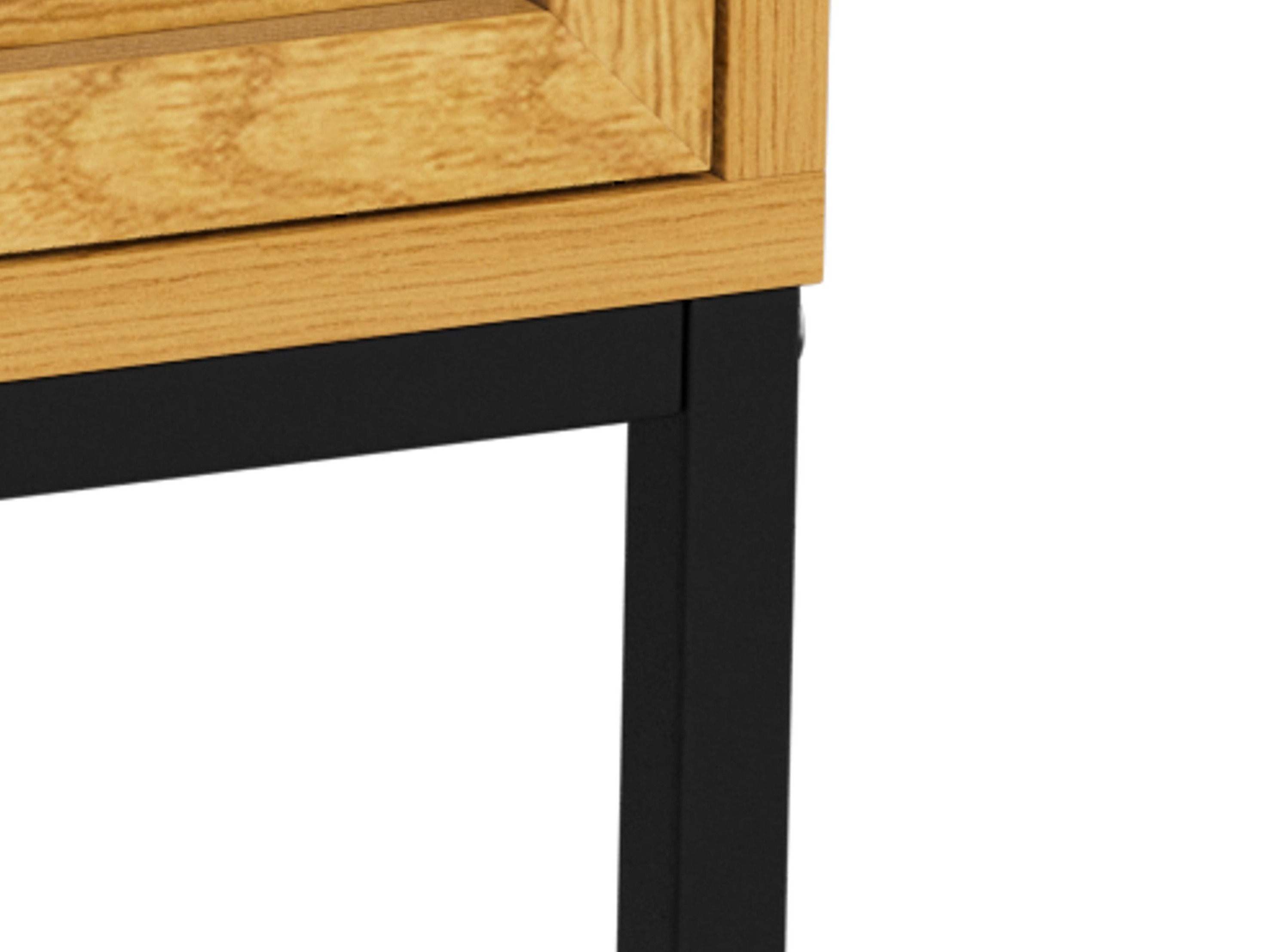Table de chevet Norsica 1050 (Noir + Chêne sauvage)