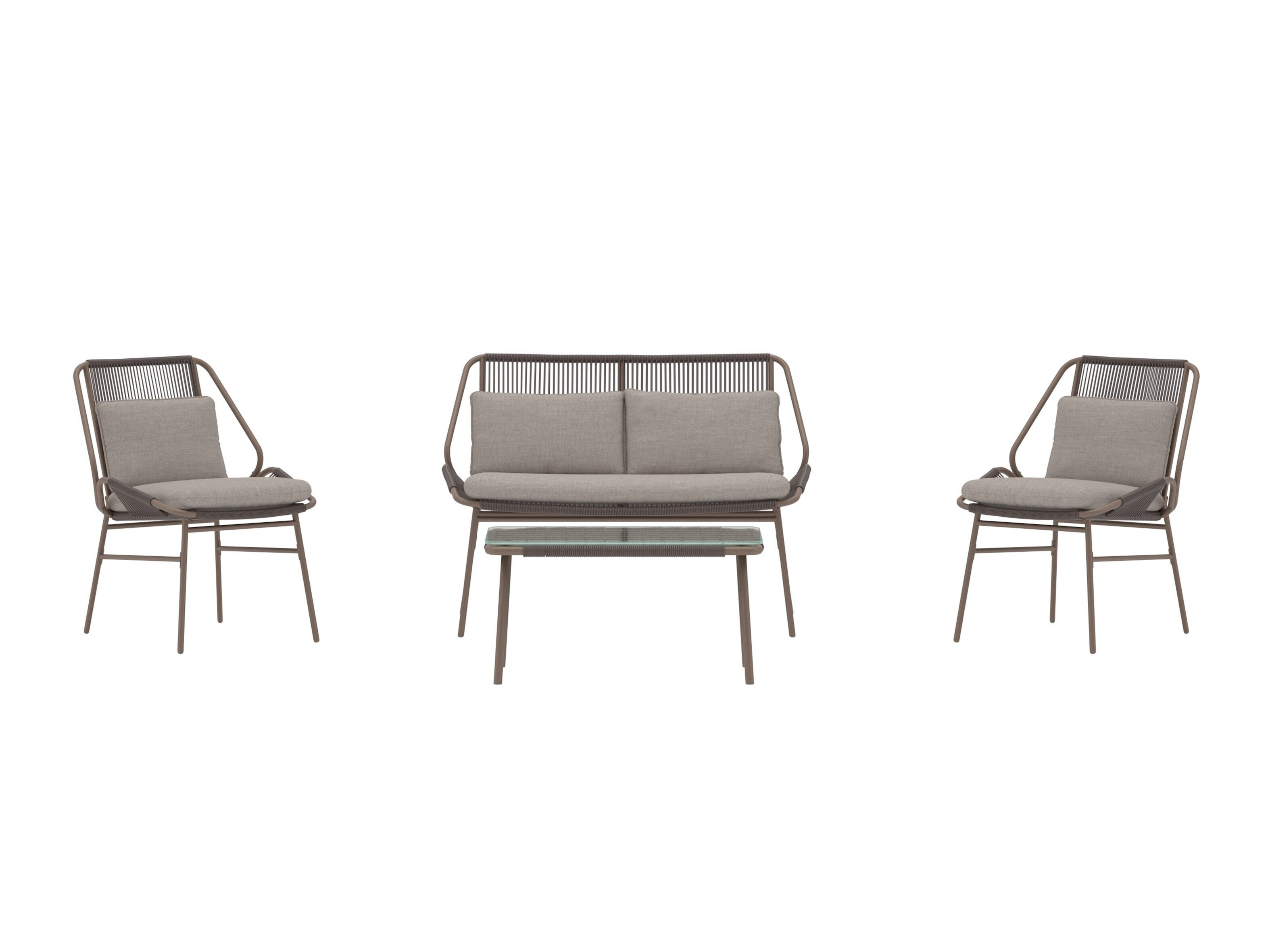 Ensemble de mobilier de jardin Dallas 5169 (Marron + Beige)