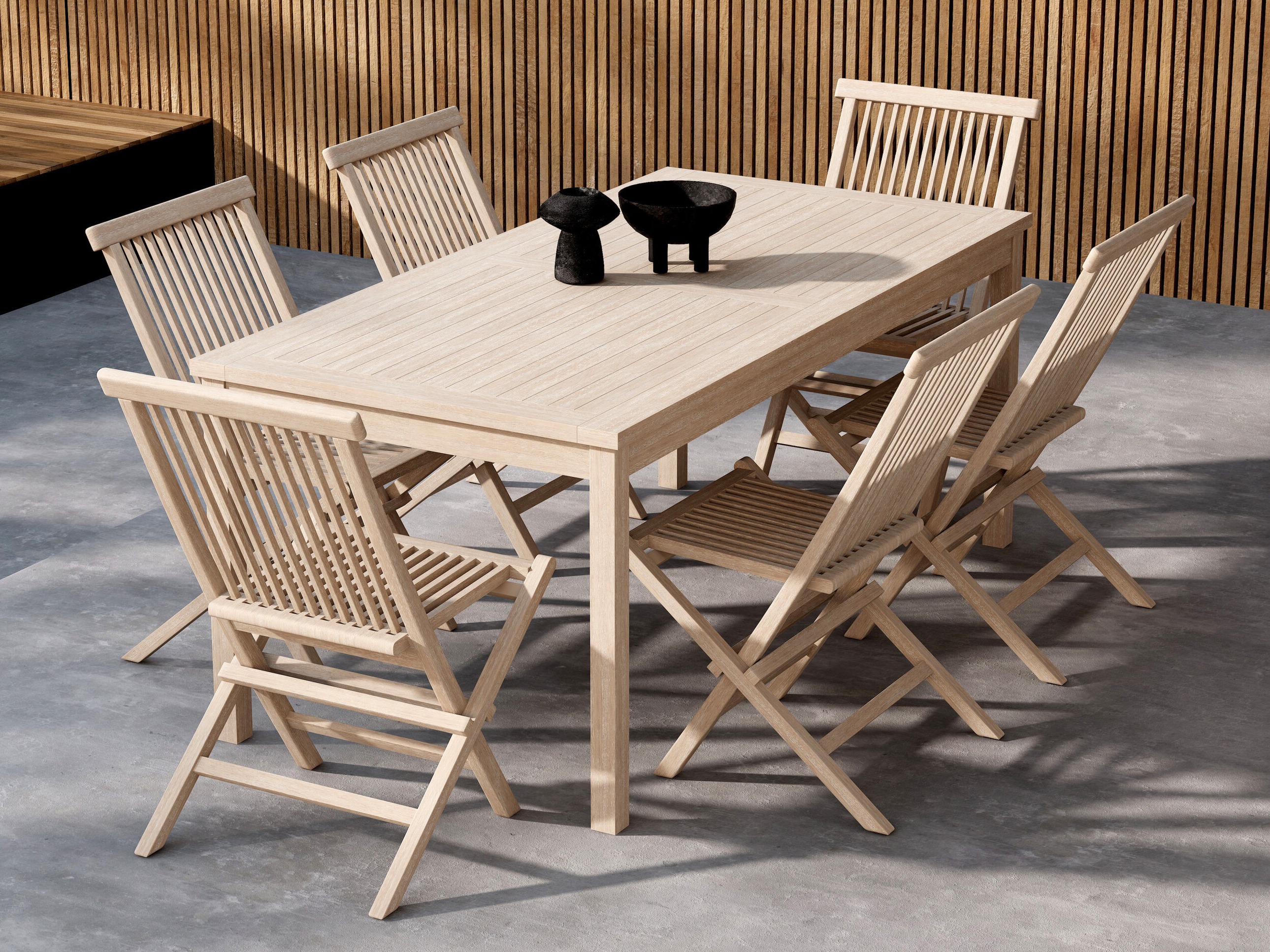 Ensemble table et chaises Nunova 144 (Clair bois)
