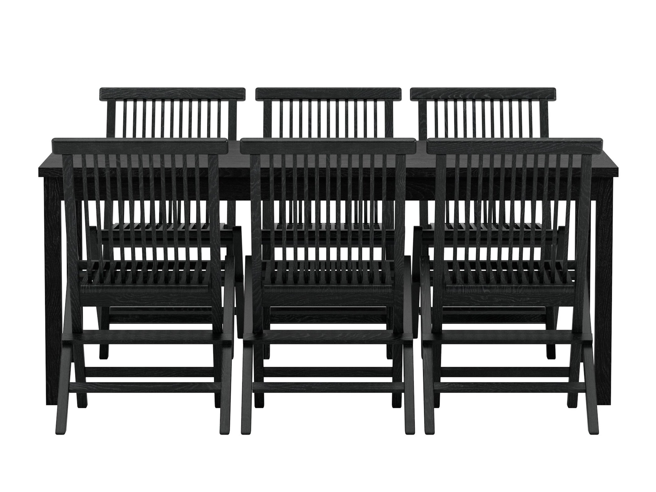 Ensemble table et chaises Nunova 144 (Noir)