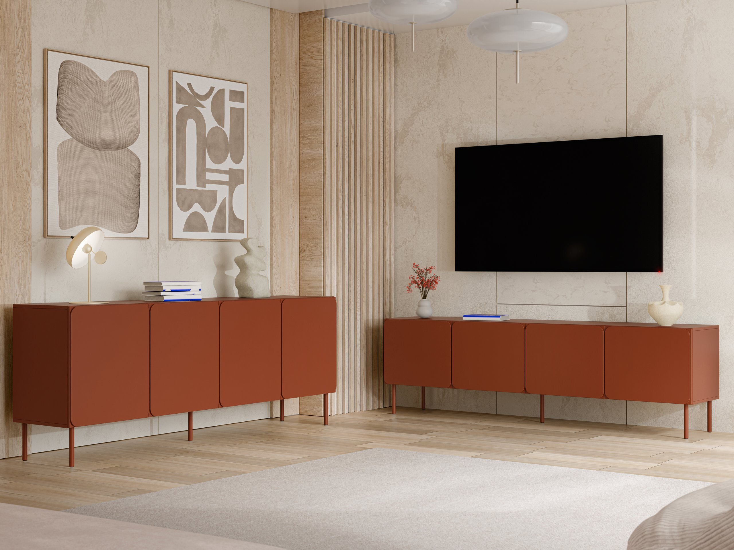 Meuble TV Fentore 101 (Rouge)