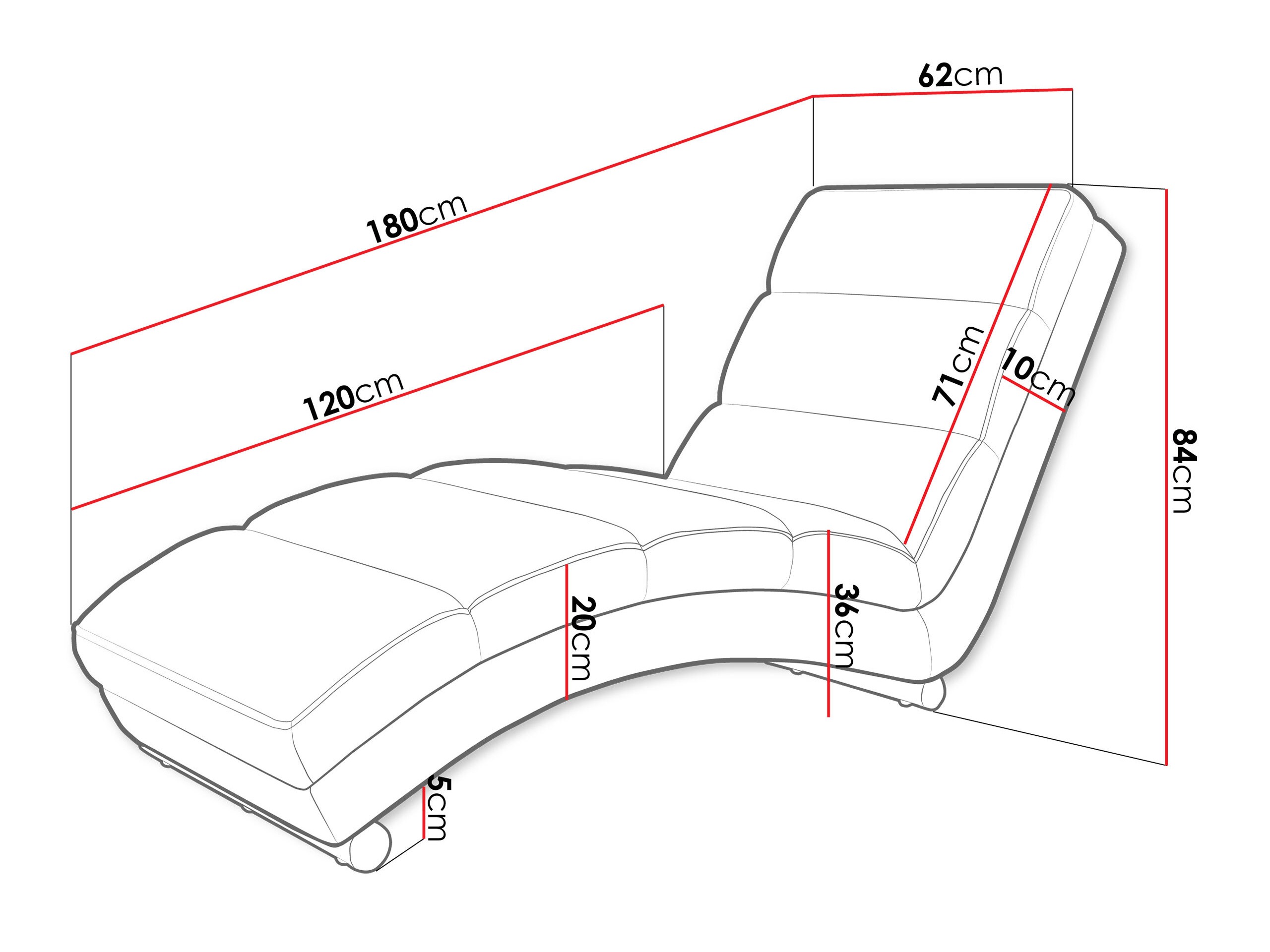 Chaise longue Comfivo Pirum (Lumo 40)
