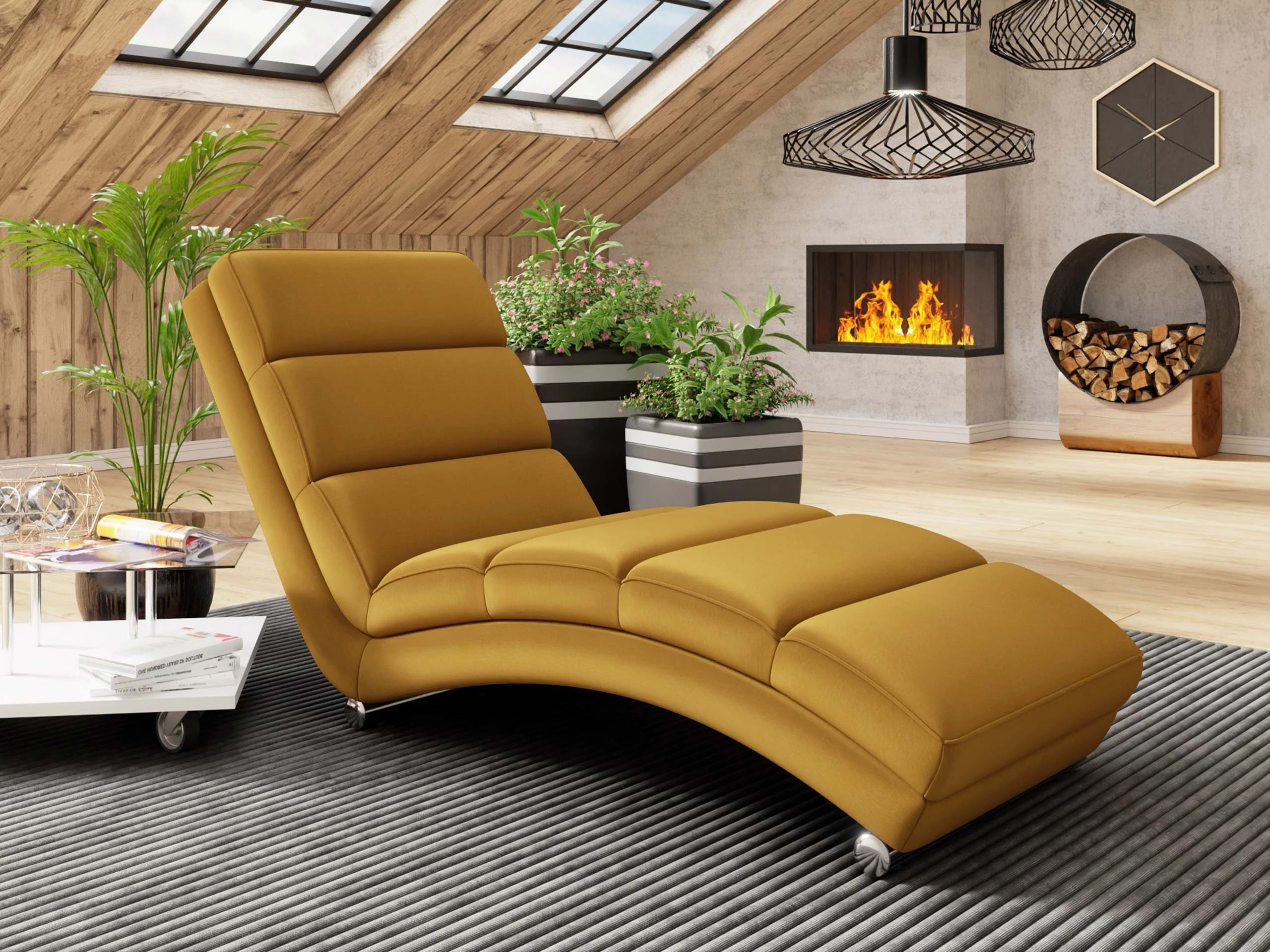 Chaise longue Comfivo  Pirum (Venus Velvet 2936)