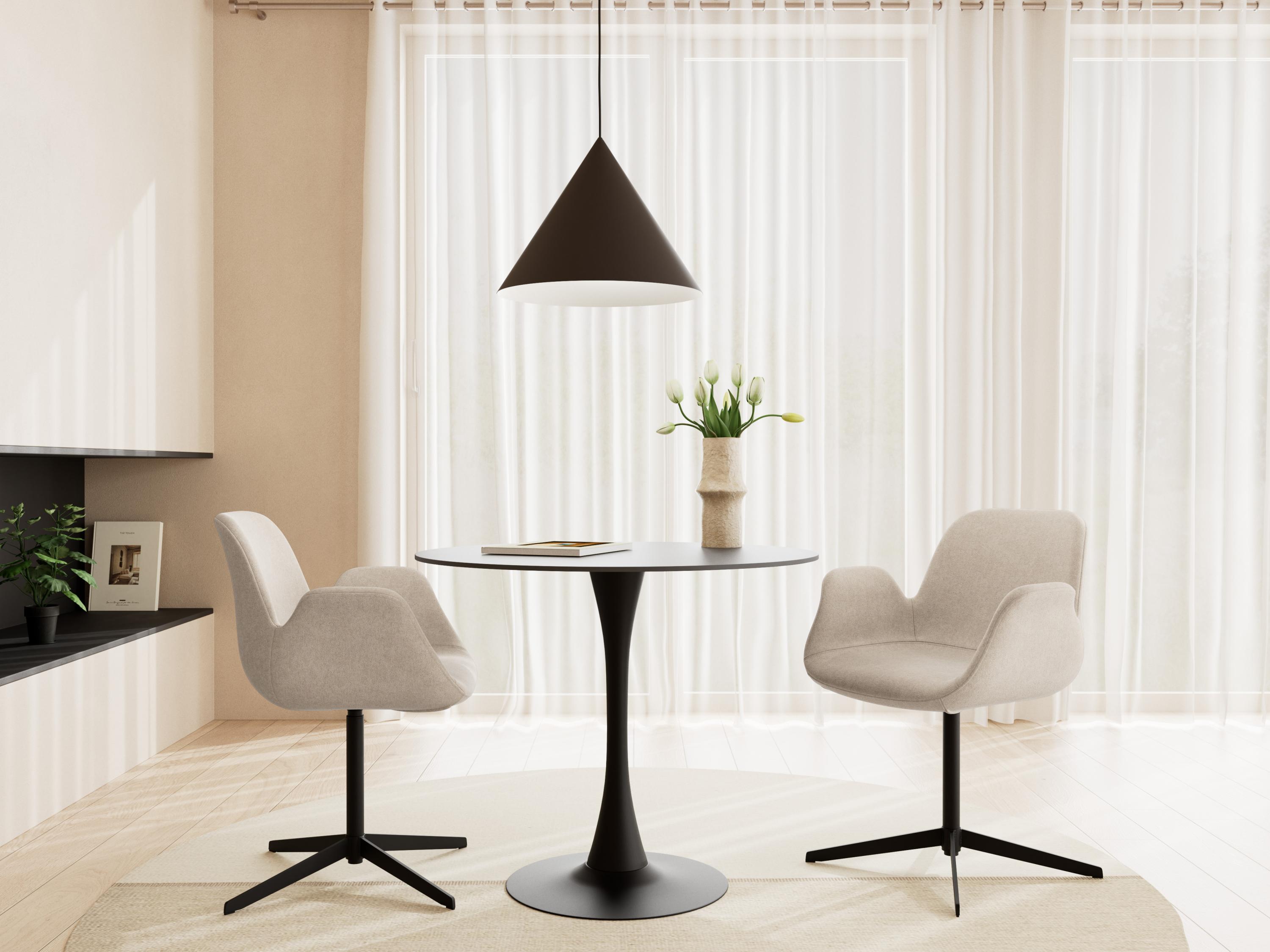 Chaise Norsica 1058 (Noir + Brun clair)