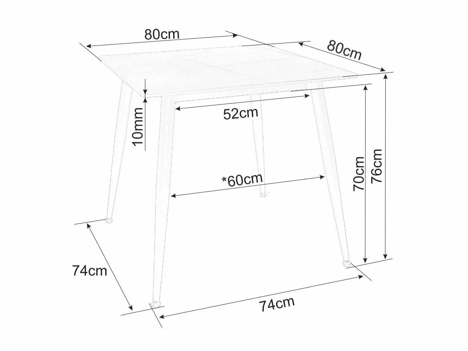 Table Detroit 876 (Marbre noir)
