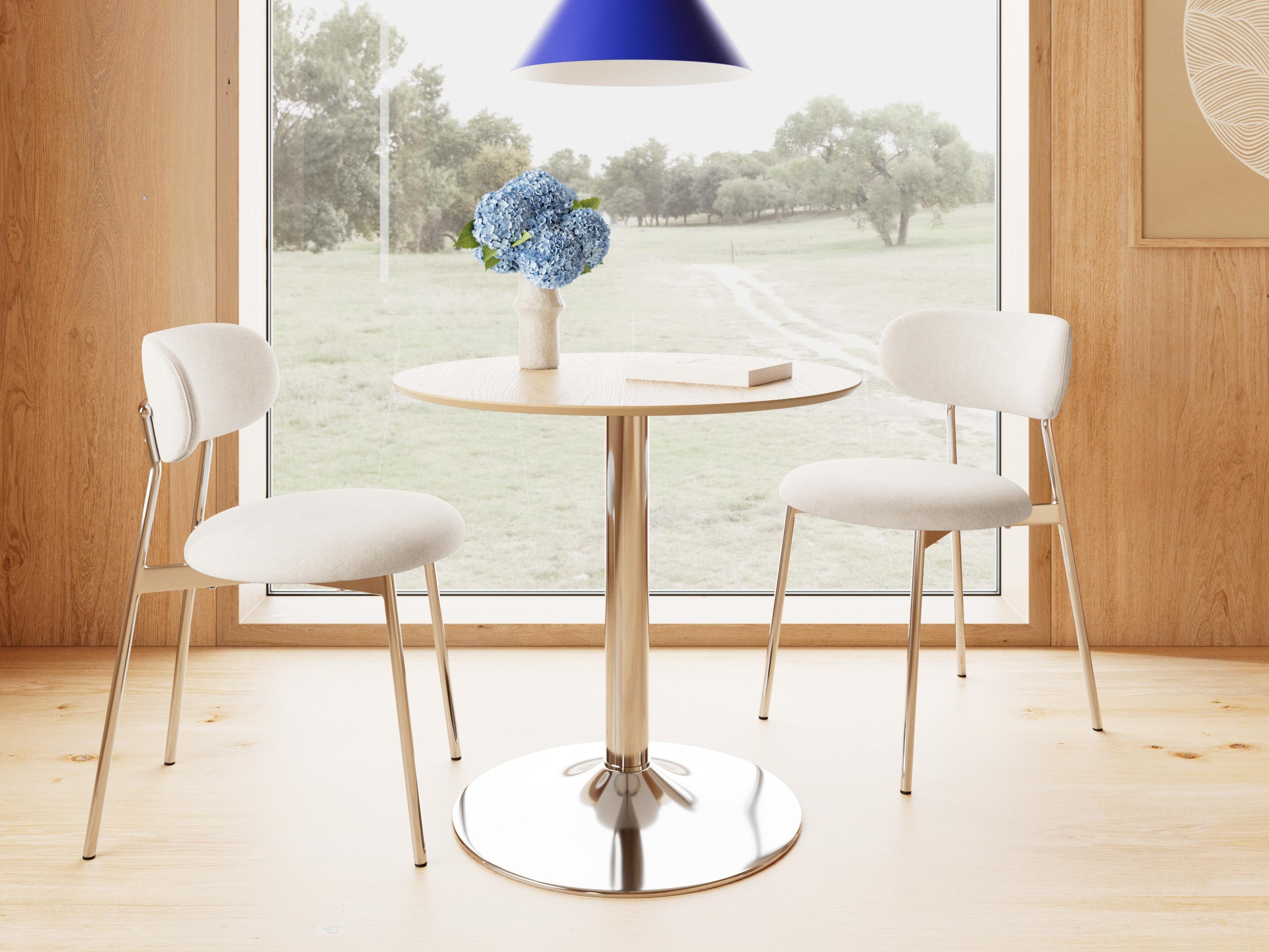 Table Norsica 1057 (Argent + Chêne)