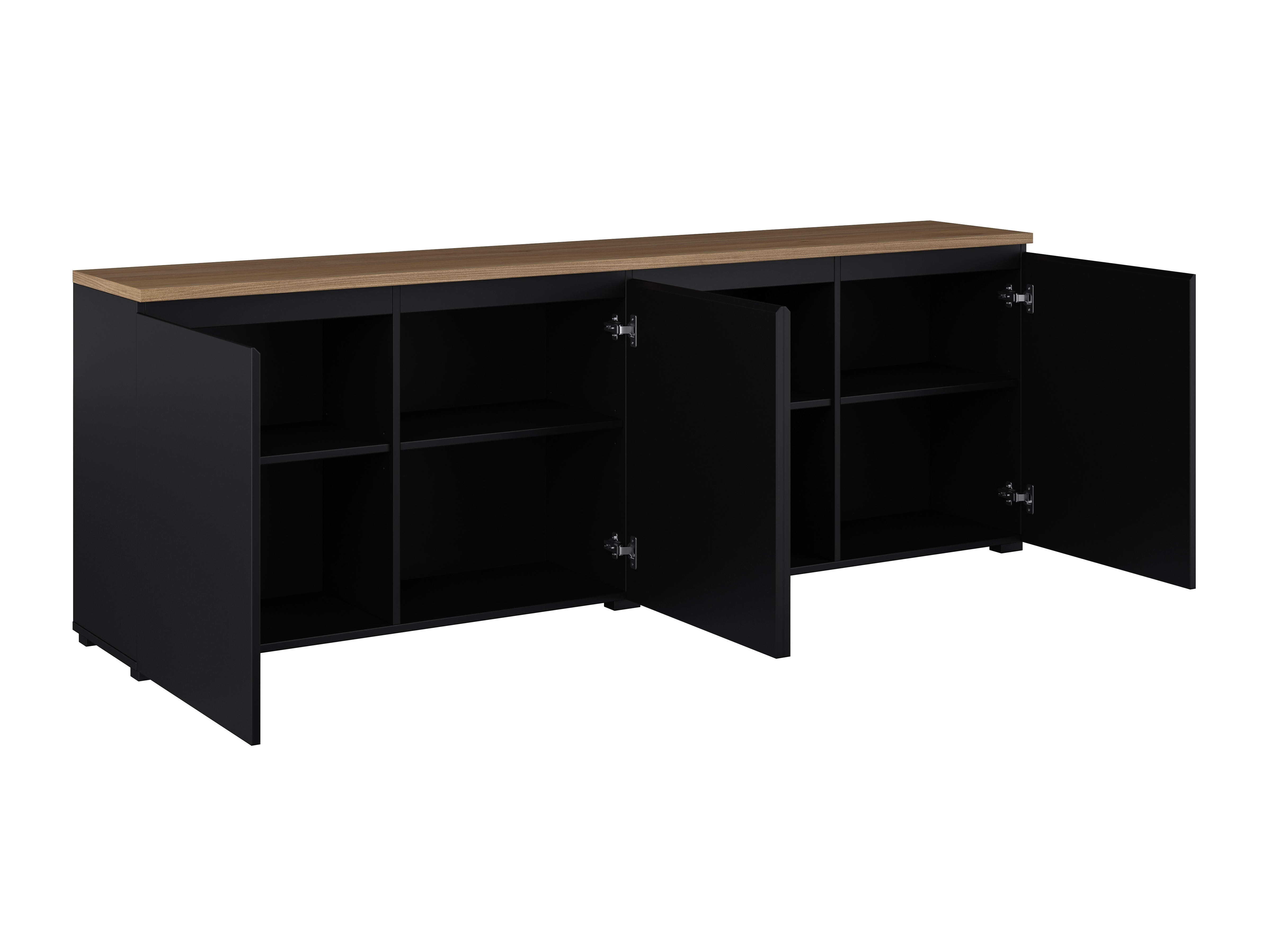 Buffet Baletu 105 (Noir + Chêne)