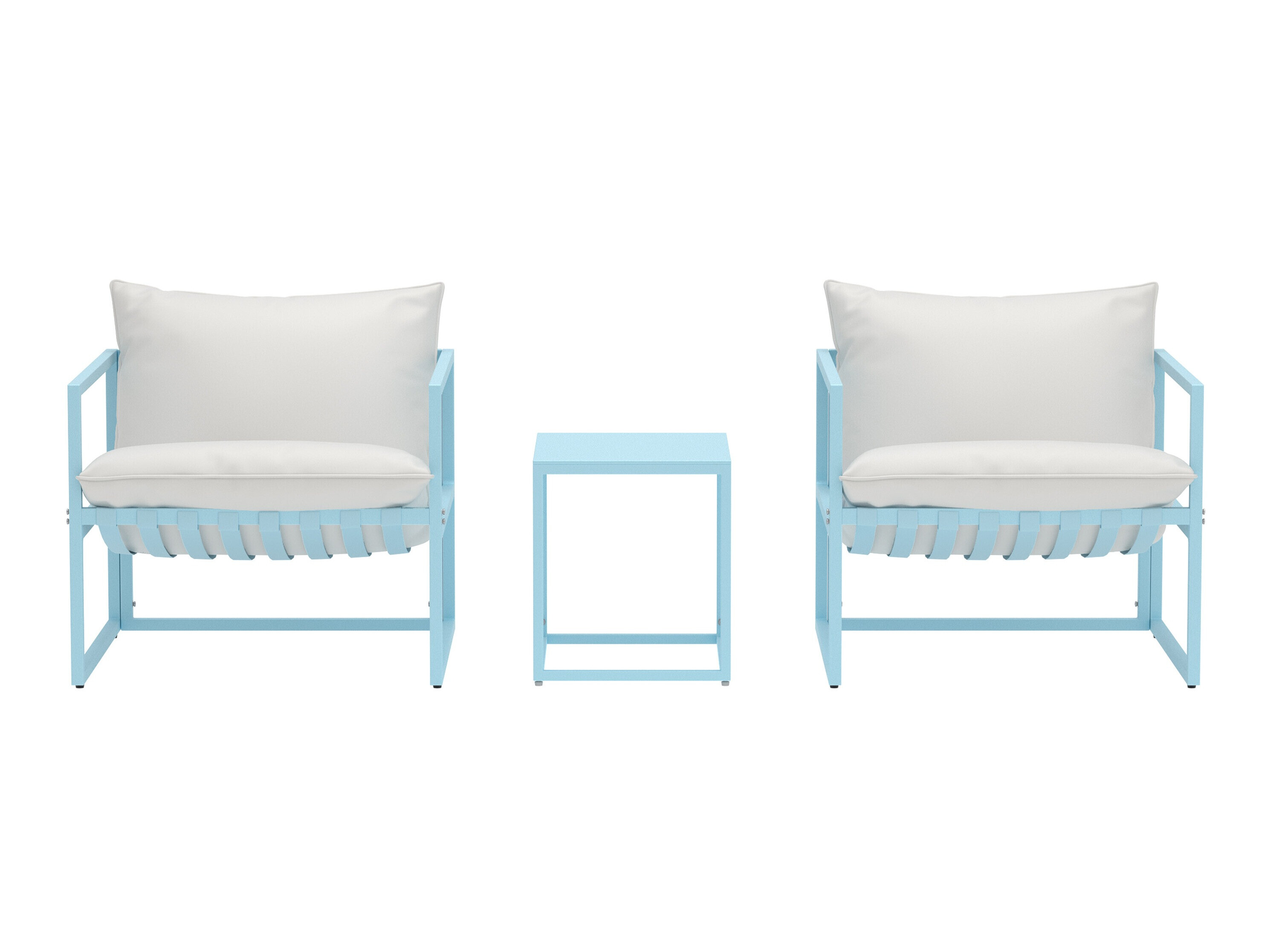 Ensemble de mobilier de jardin Dallas 5186 (Bleu clair + Beige)