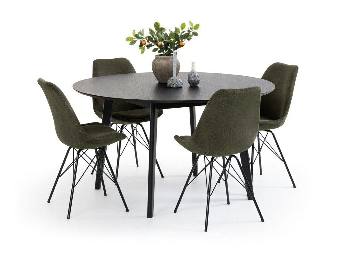 Salle à manger complète Norsica 505 (Chaki + Noir)