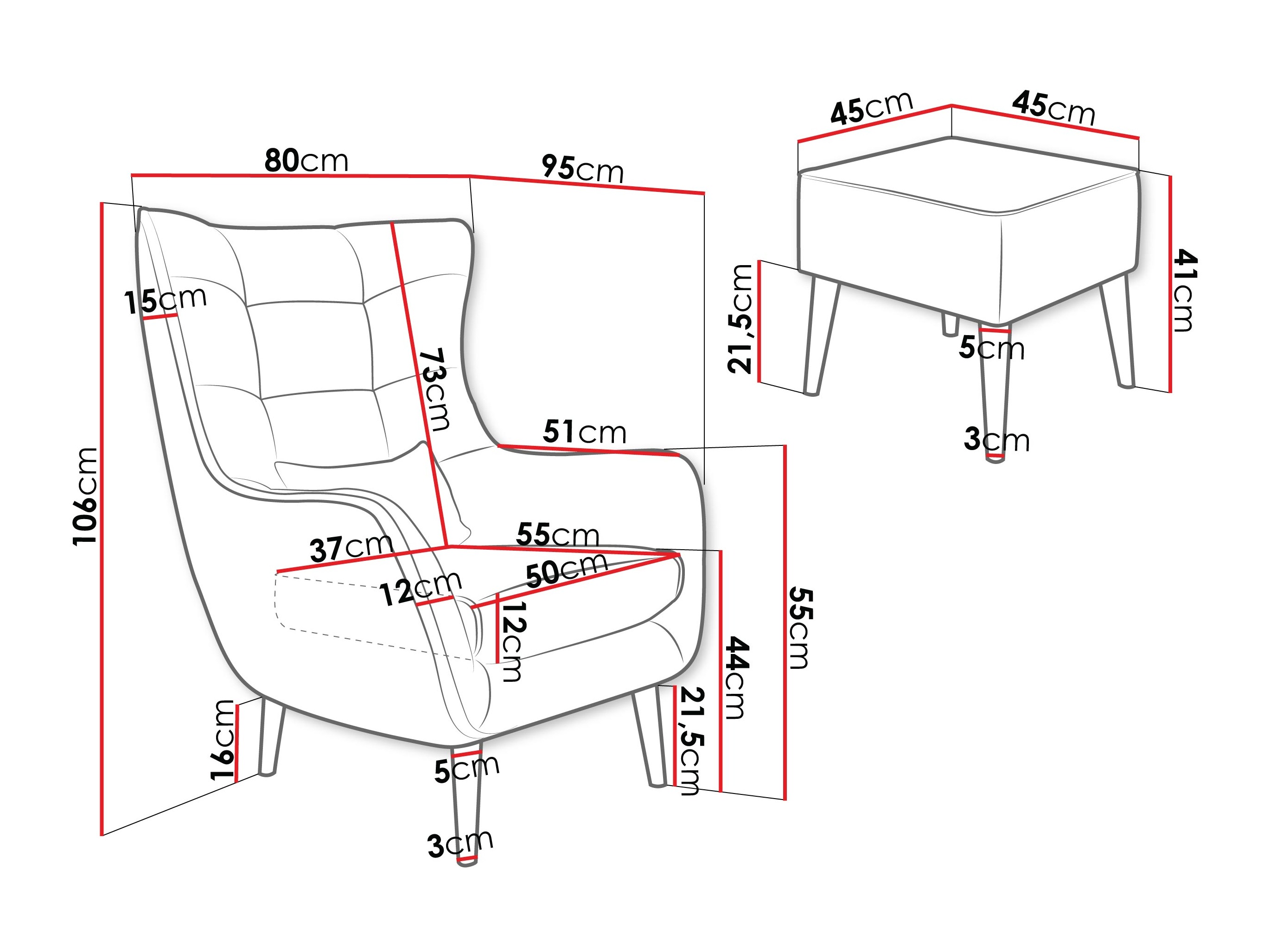 Fauteuil Comfivo Ulmus VII (Lambi 08)
