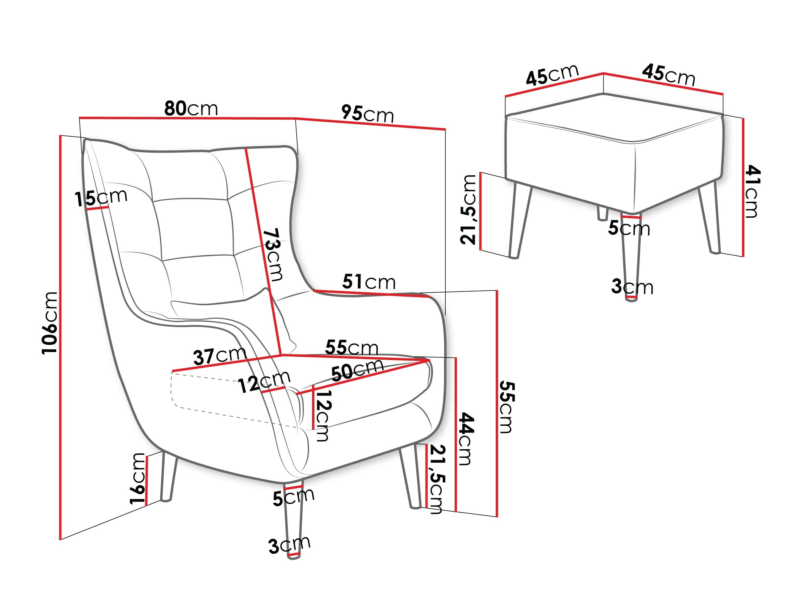 Fauteuil Comfivo Ulmus VII (Lambi 12)
