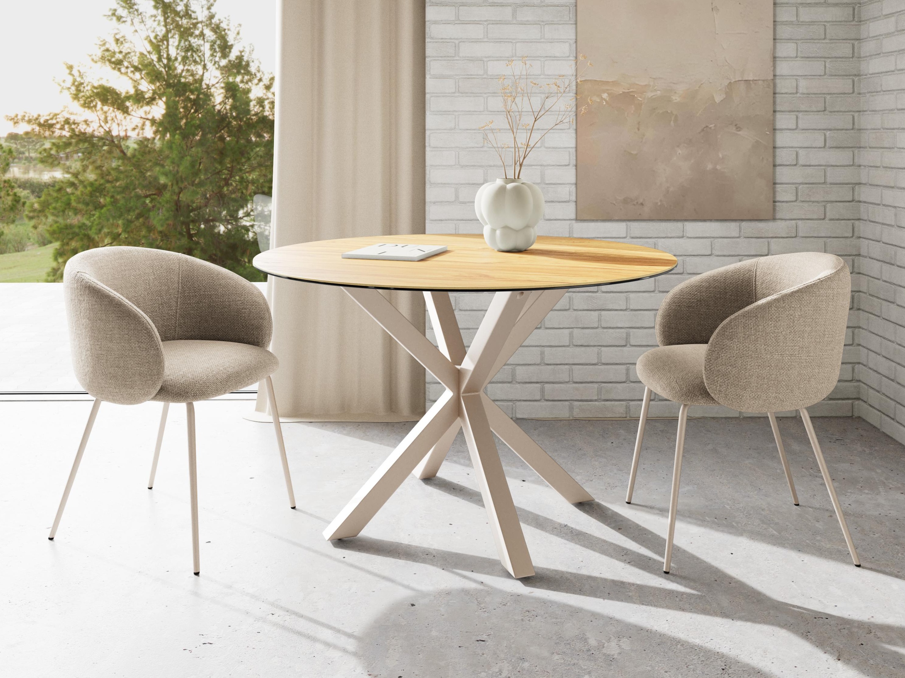Table Norsica 780 (Chêne sauvage + Gris)