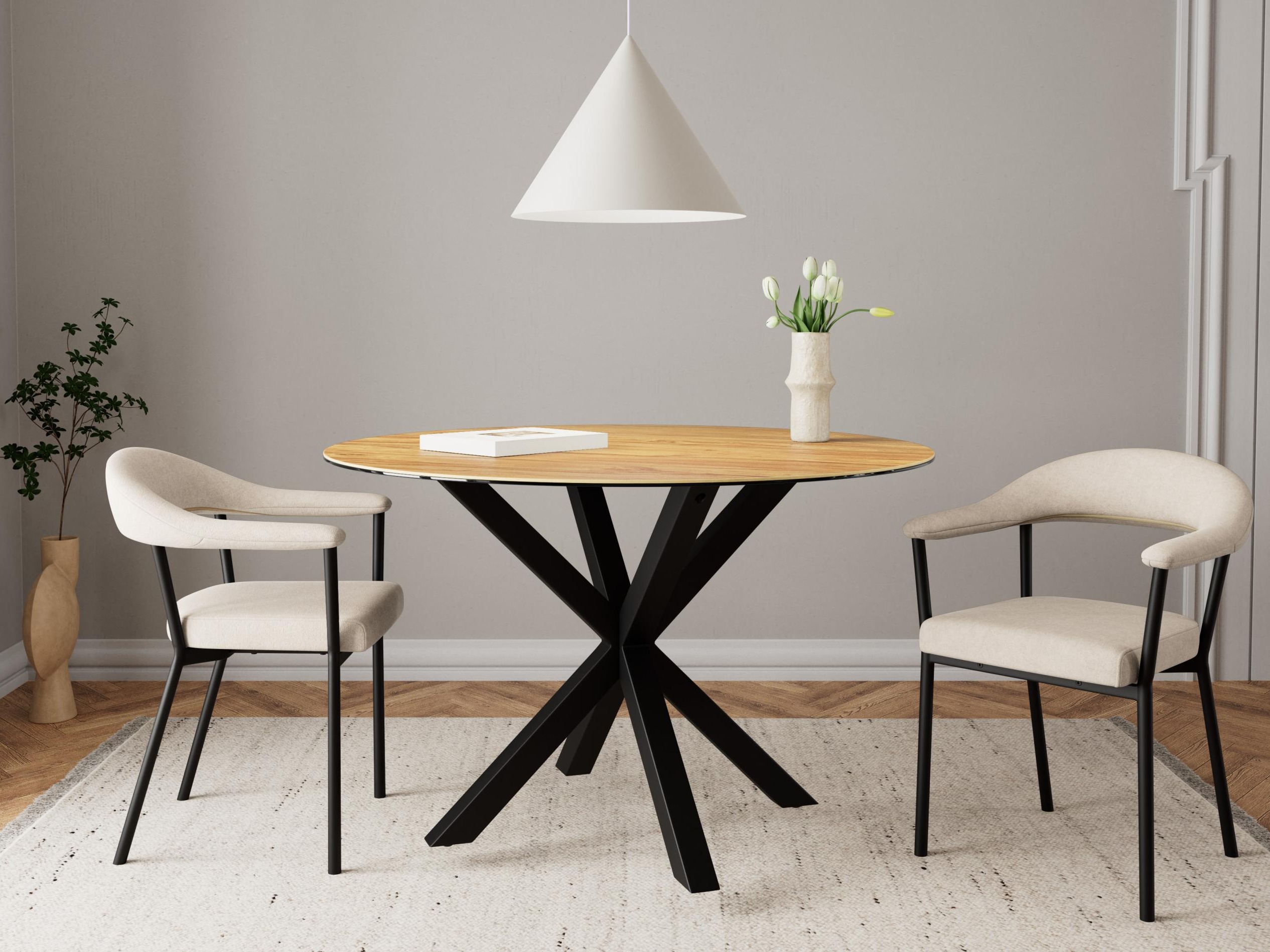 Table Norsica 780 (Chêne sauvage + Noir)