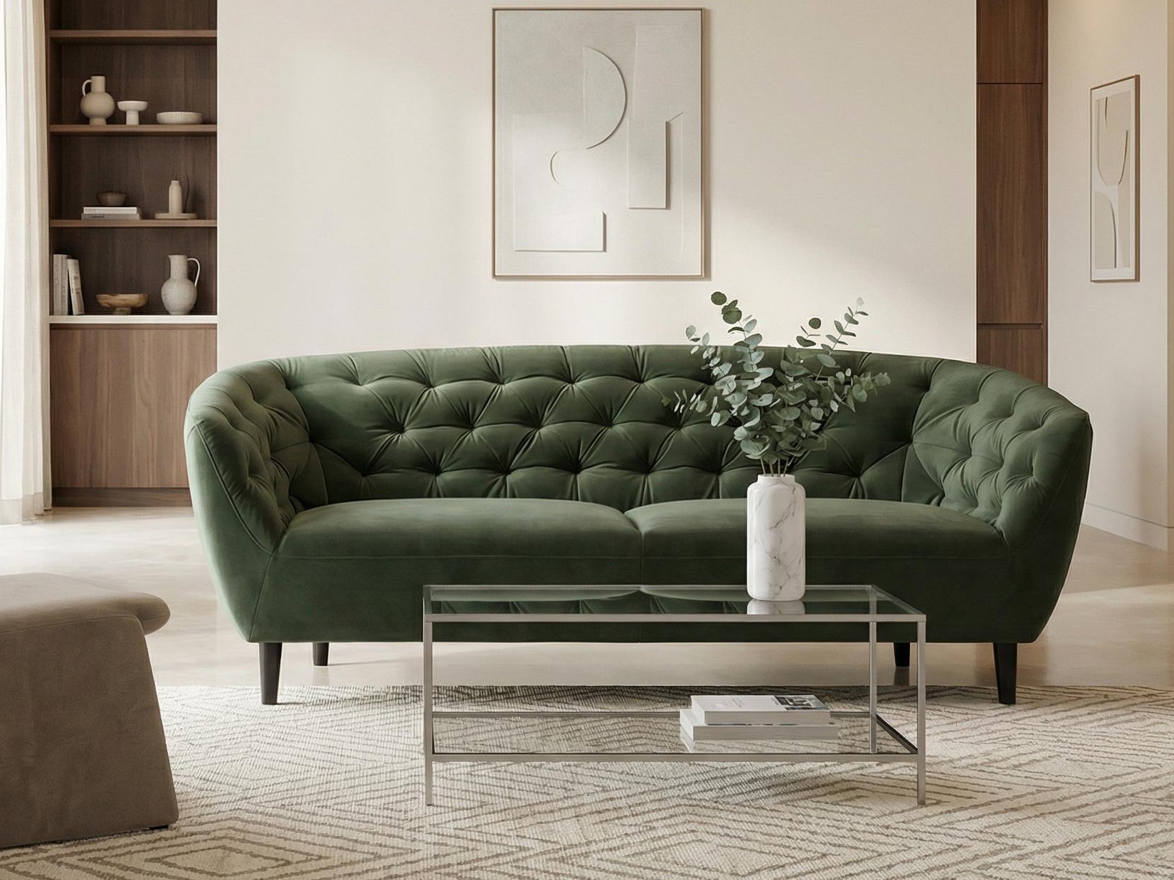 Canapé Chesterfield Norsica 232 (Vert foncé)
