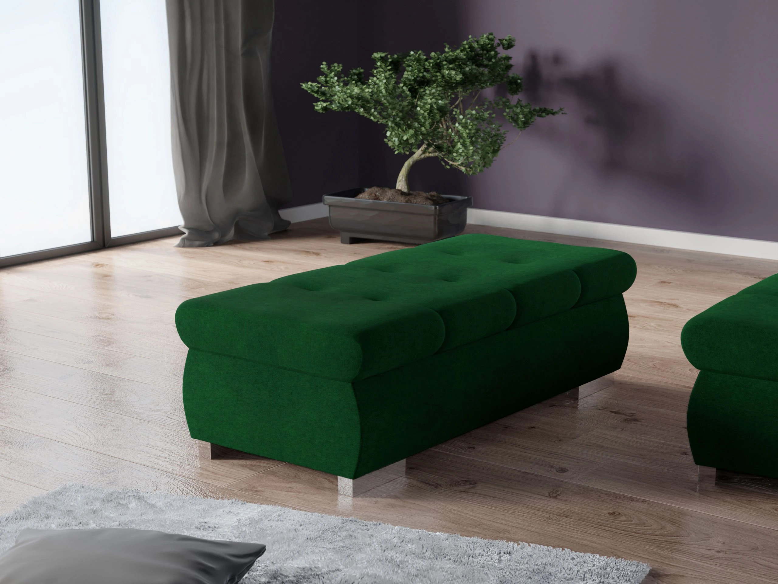 Banc rembourré Comfivo Nitor I (Uttario Velvet 2951)