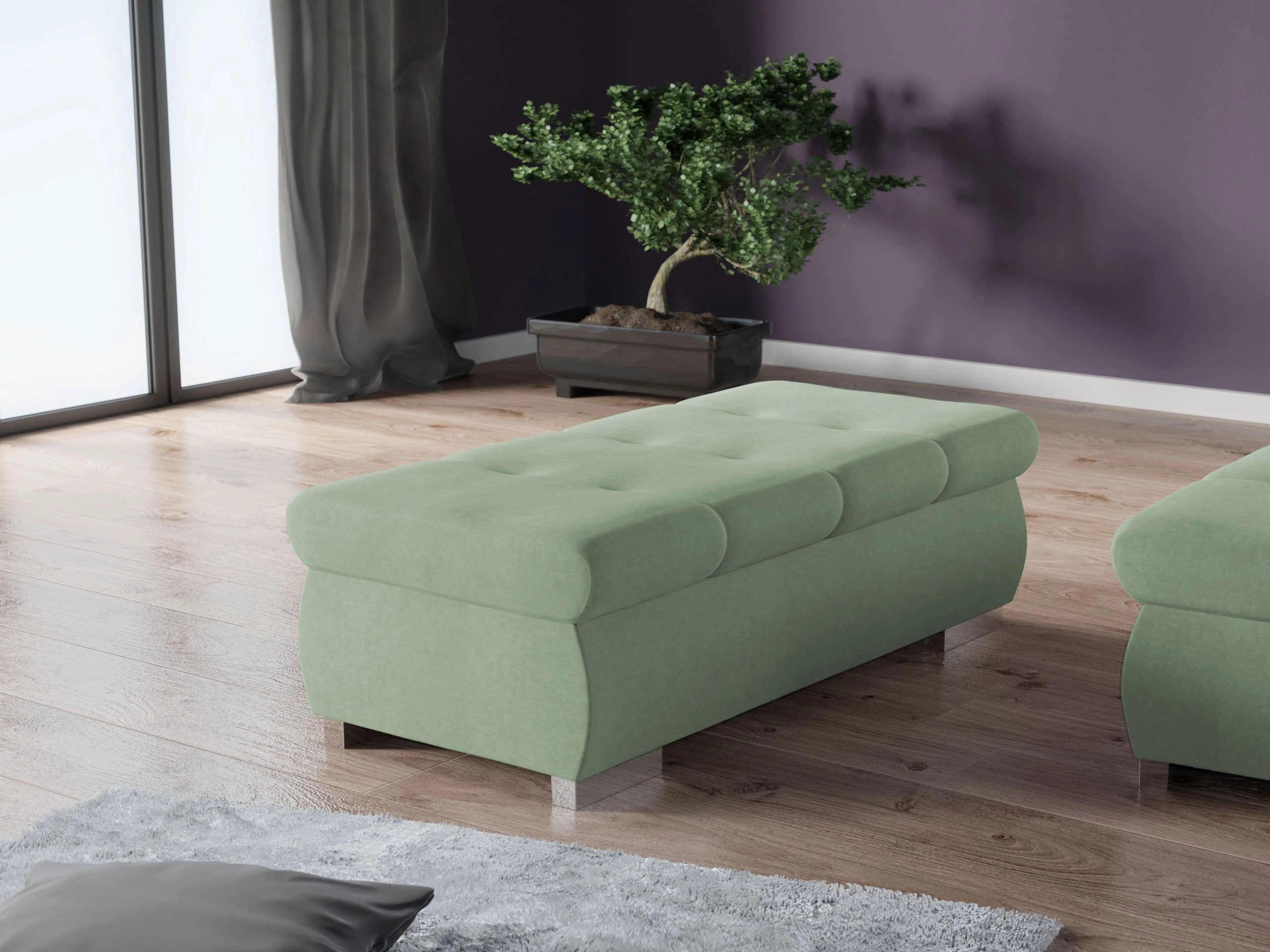 Banc rembourré Comfivo Nitor I (Uttario Velvet 2954)