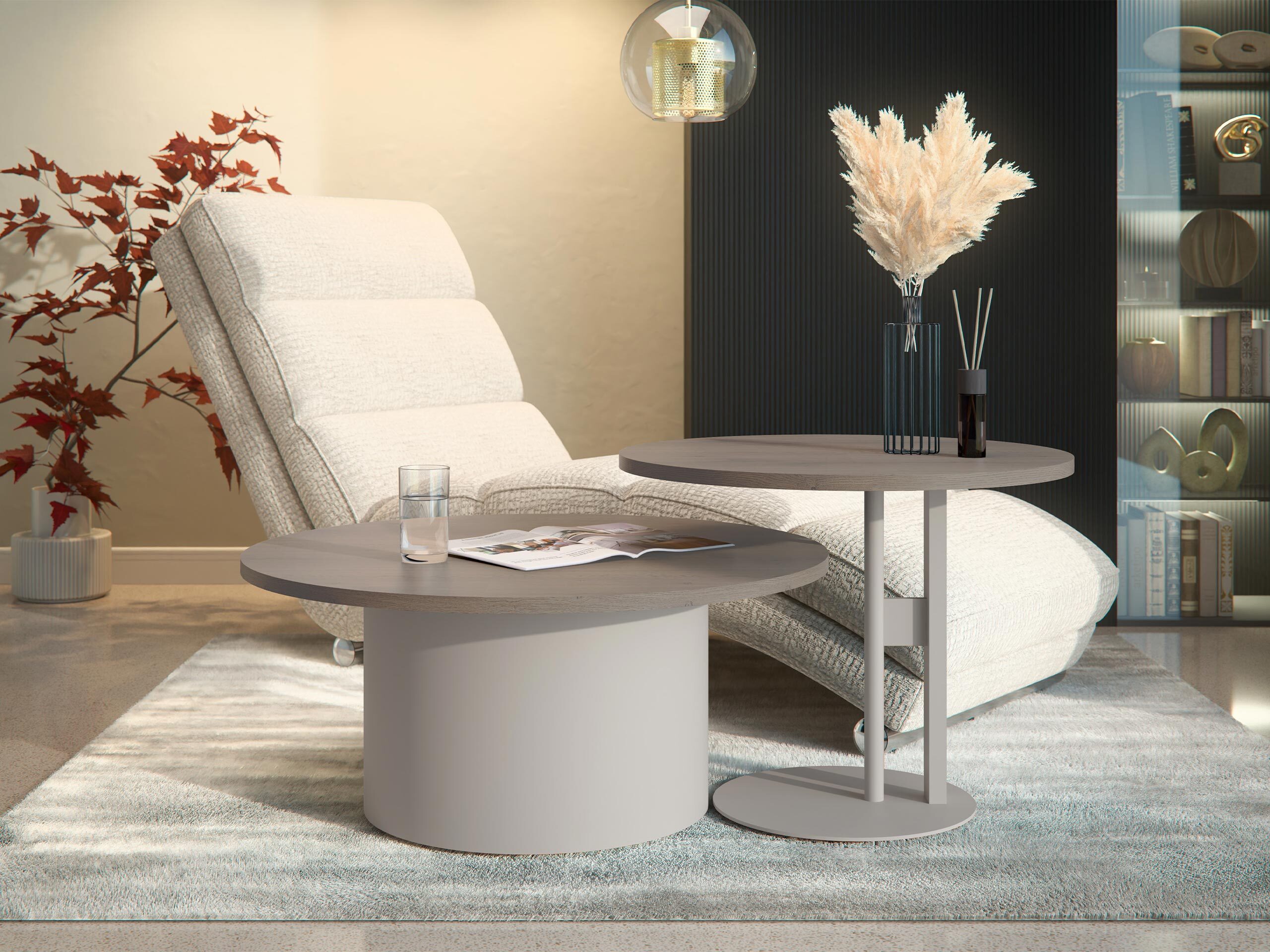 Ensemble tables basses Oswego 160 (Chêne)