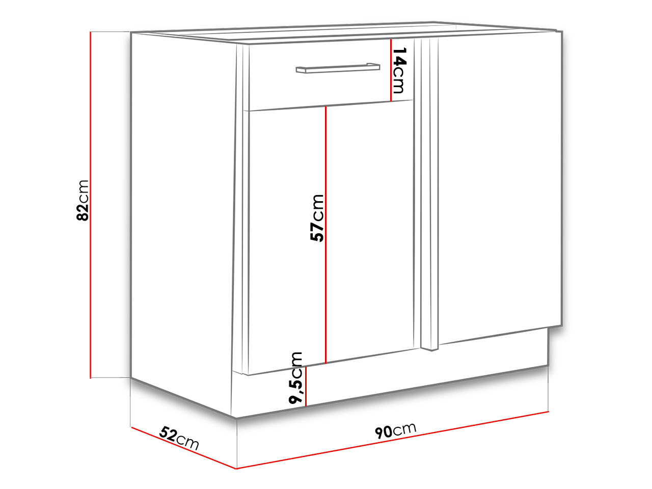 Armoire modulaire avec portes Wood White 103