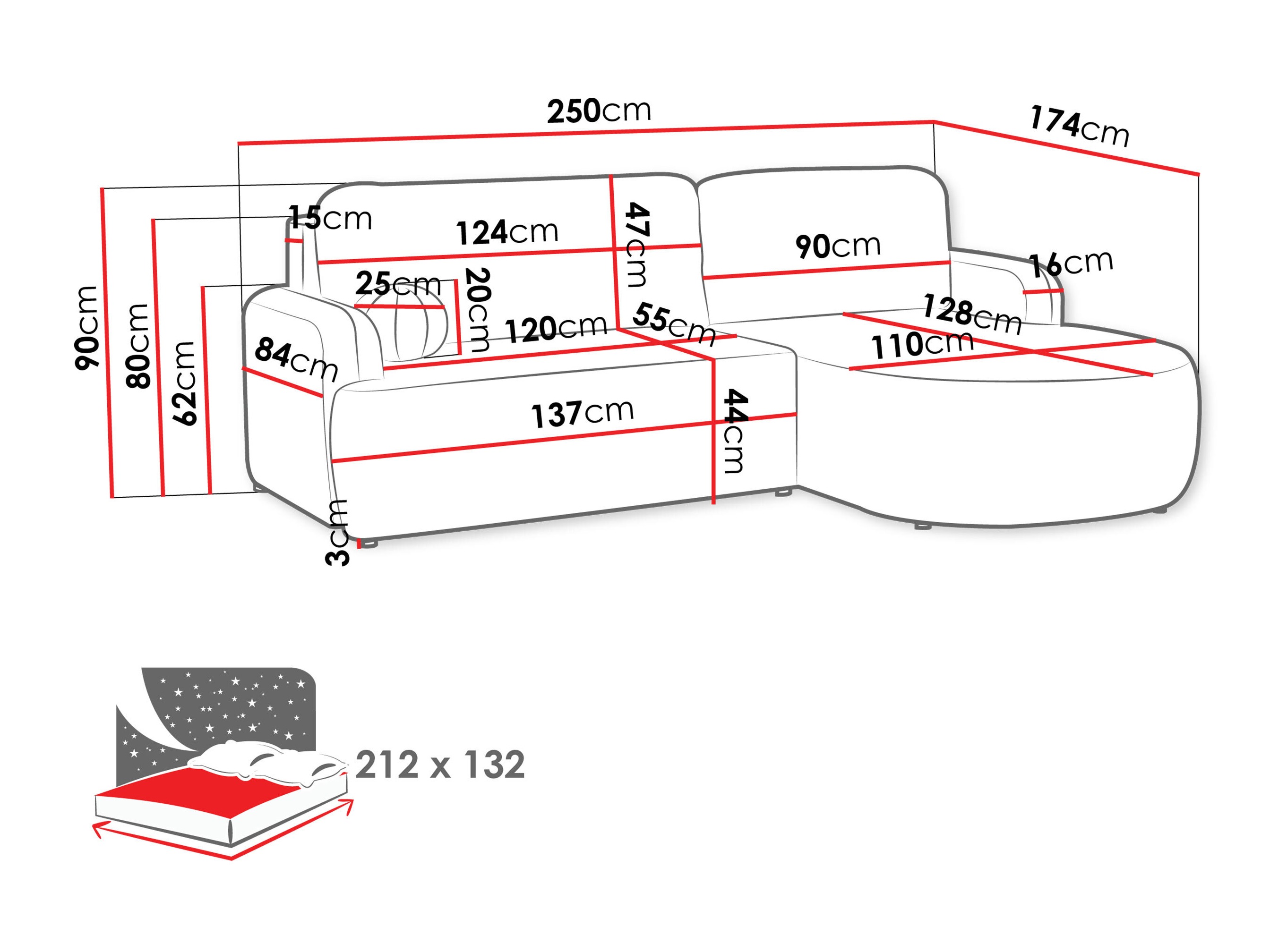 Canapé d'angle Comfivo Popis (Coral 45)