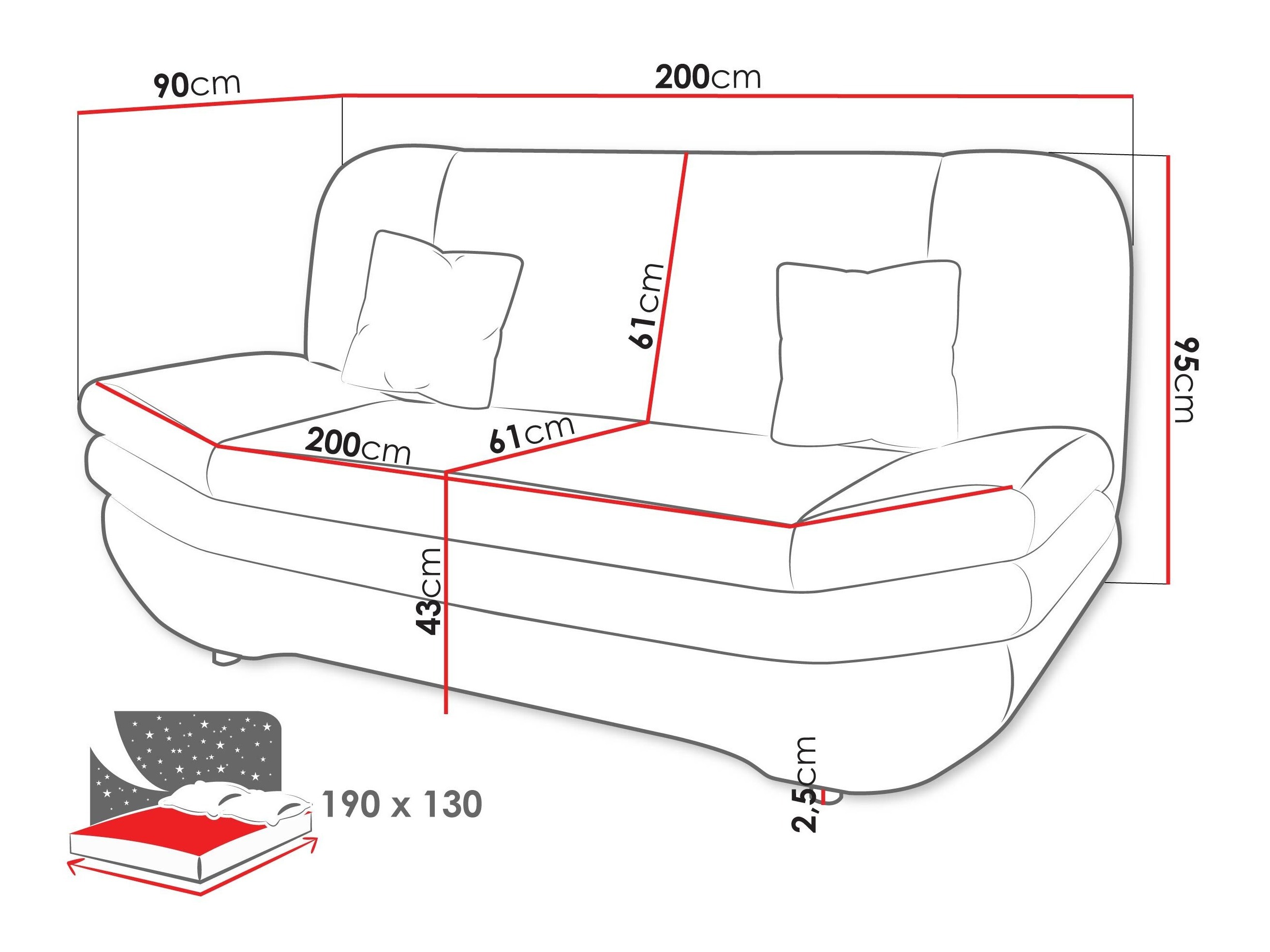 Canapé convertible Comfivo Silva (Maya 20)